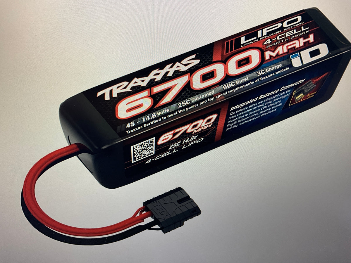 6700 mAh 14.8 Volt 4-Cell LiPo Battery