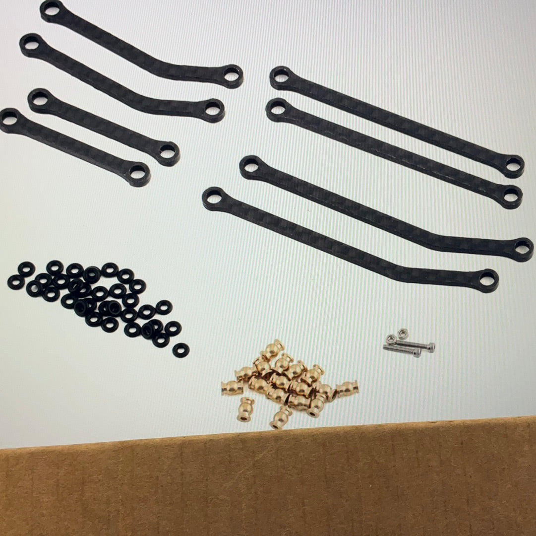Furitek SCX24 Deadbolt High Clearance Carbon Fiber Links