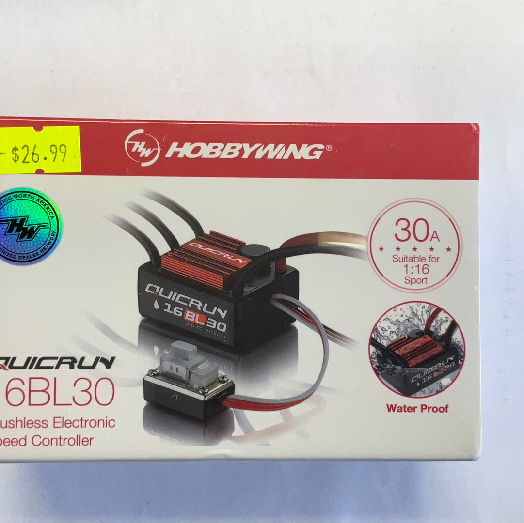 Hobbywing Quicrun WP-16BL30 Waterproof 1/18th Scale Brushless ESC