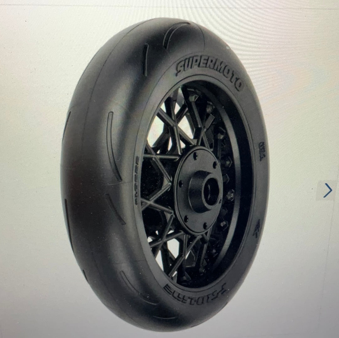 PROLINE 1/4 Supermoto S3 Motorcycle Front Tire MTD Black (1): PROMOTO-MX