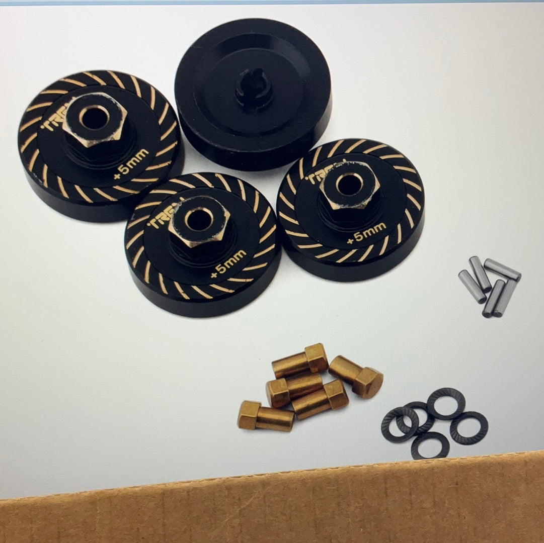 Treal Hobby Axial SCX24 Type B Brass Extended Wheel Hubs (4) (+5mm)