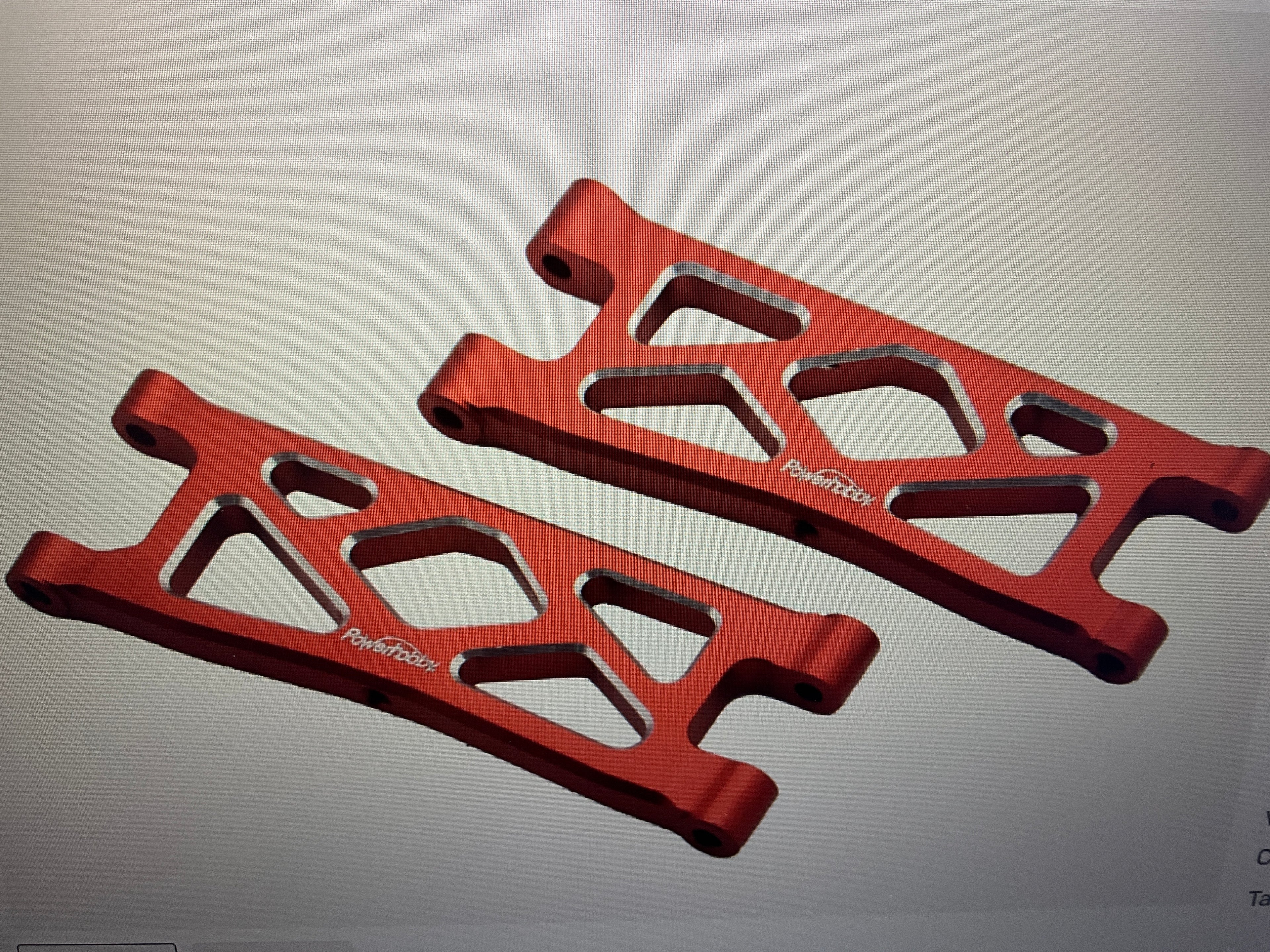 Powerhobby Aluminum Rear Lower Arms Red Arrma Granite / Typhon GROM