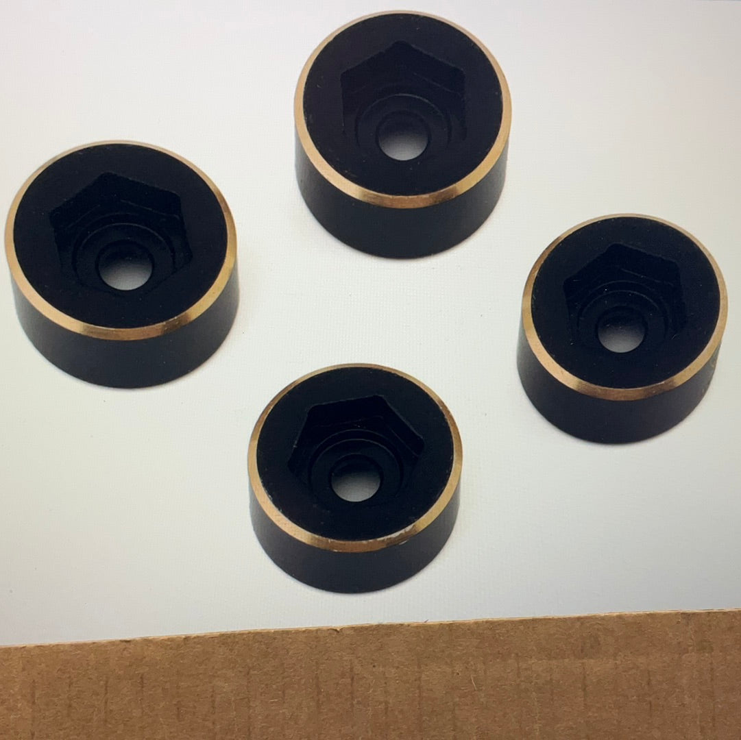 Treal Hobby 1.9" Brass Bead-Lock Wide Wheel Hub Weights (12mm) (4) (26.5g)