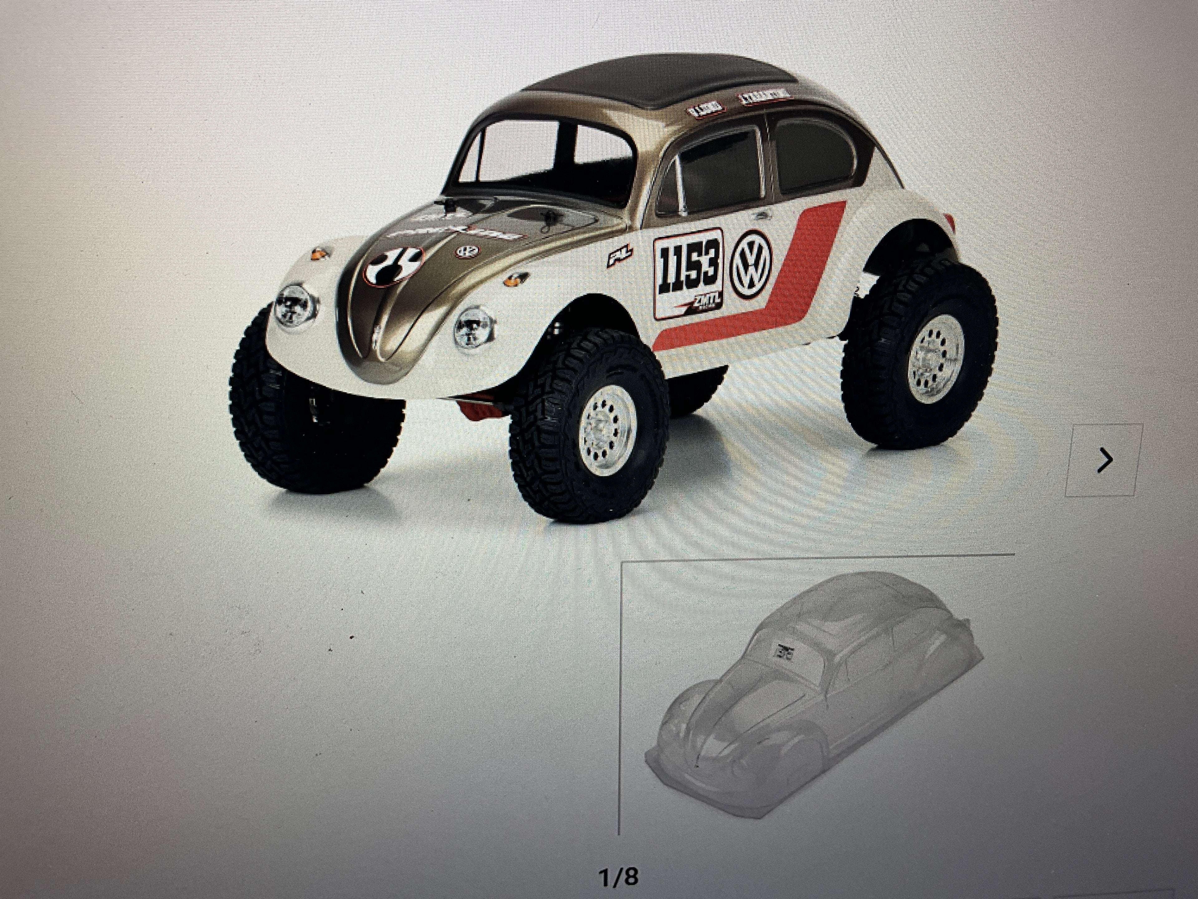 PROLINE 1/10 Volkswagen Beetle Clear Body 12.3" (313mm) Wheelbase Crawlers