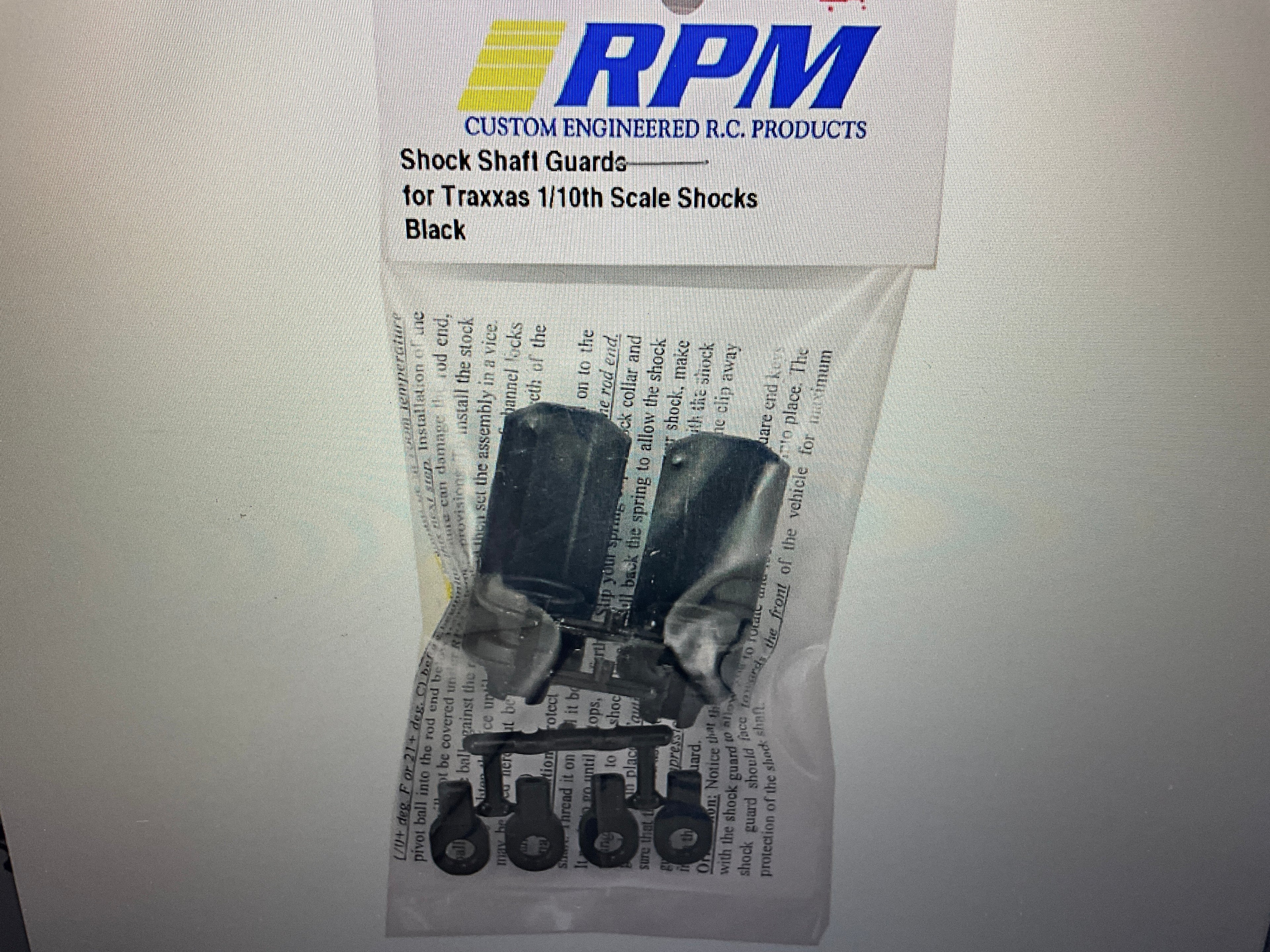 RPM Shock Shaft Guards (Black) (4)
