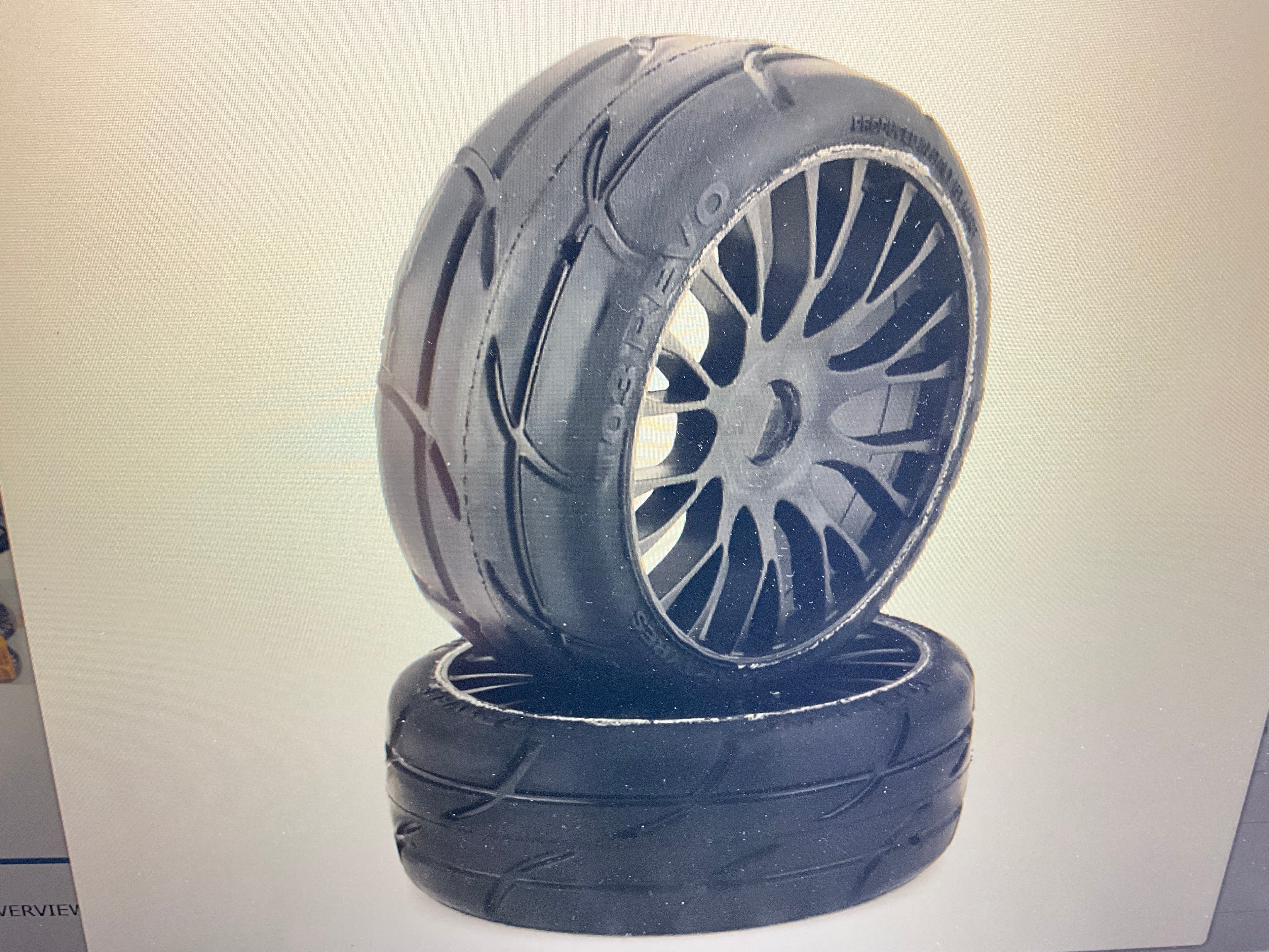 GRP Tires GT - TO3 Revo Belted Pre-Mounted 1/8 Buggy Tires (Black) (2) (XB1) w/FLEX Wheel