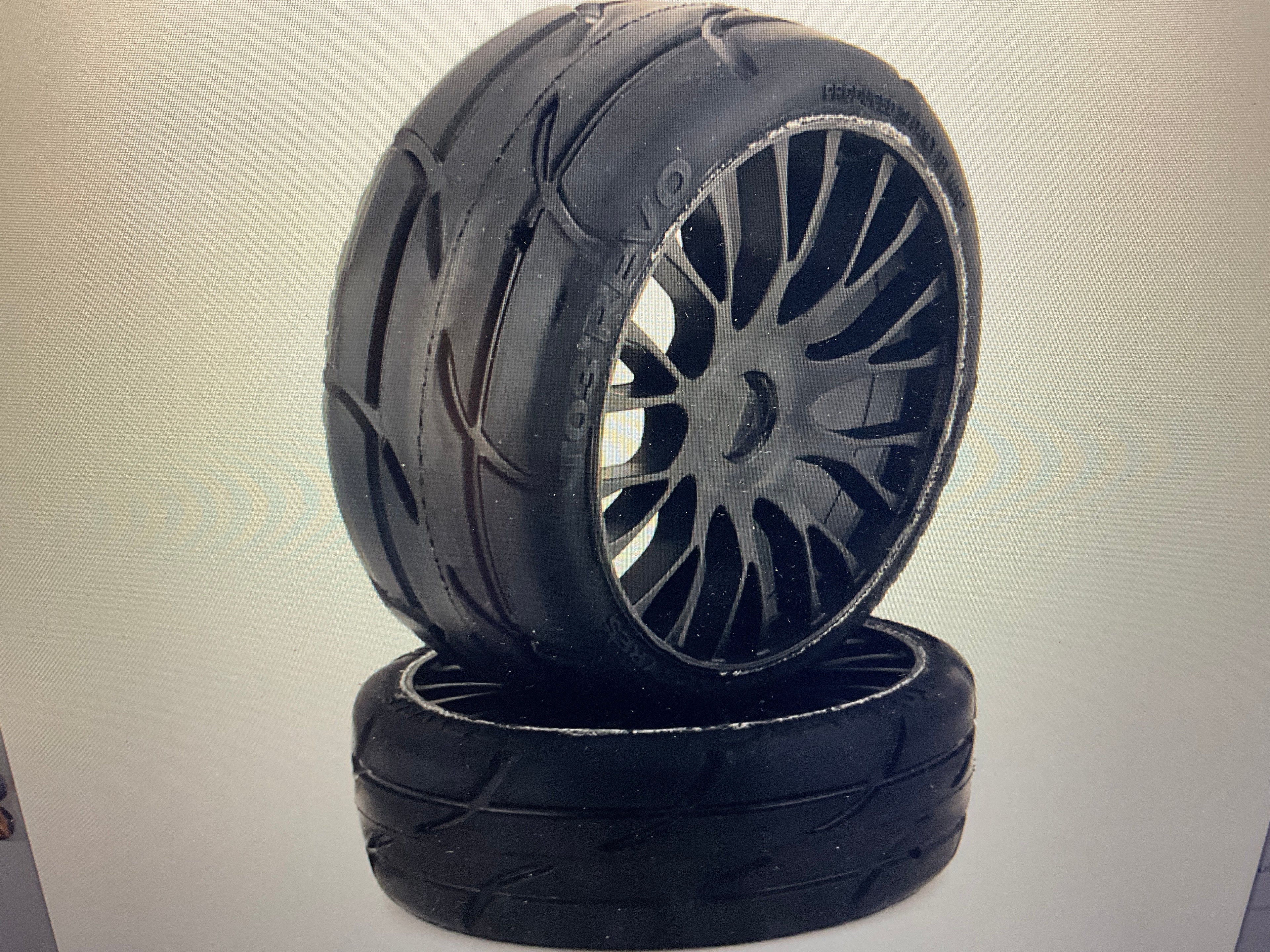 GRP Tires GT - TO3 Revo Belted Pre-Mounted 1/8 Buggy Tires (Black) (2) (XB3) w/FLEX Wheel