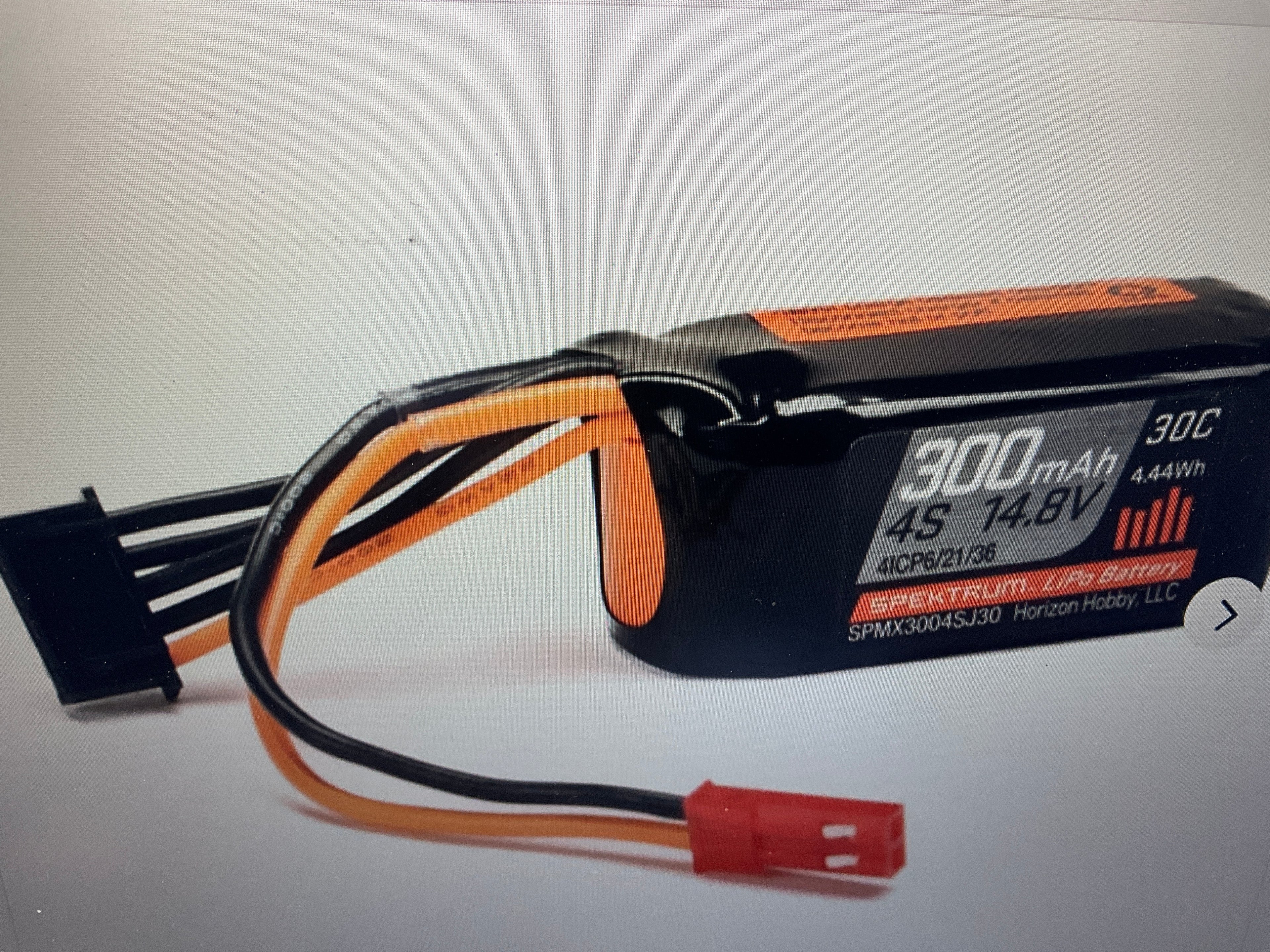 SPEKTRUM 4S 14.8V 300mAh 30C LiPo Battery