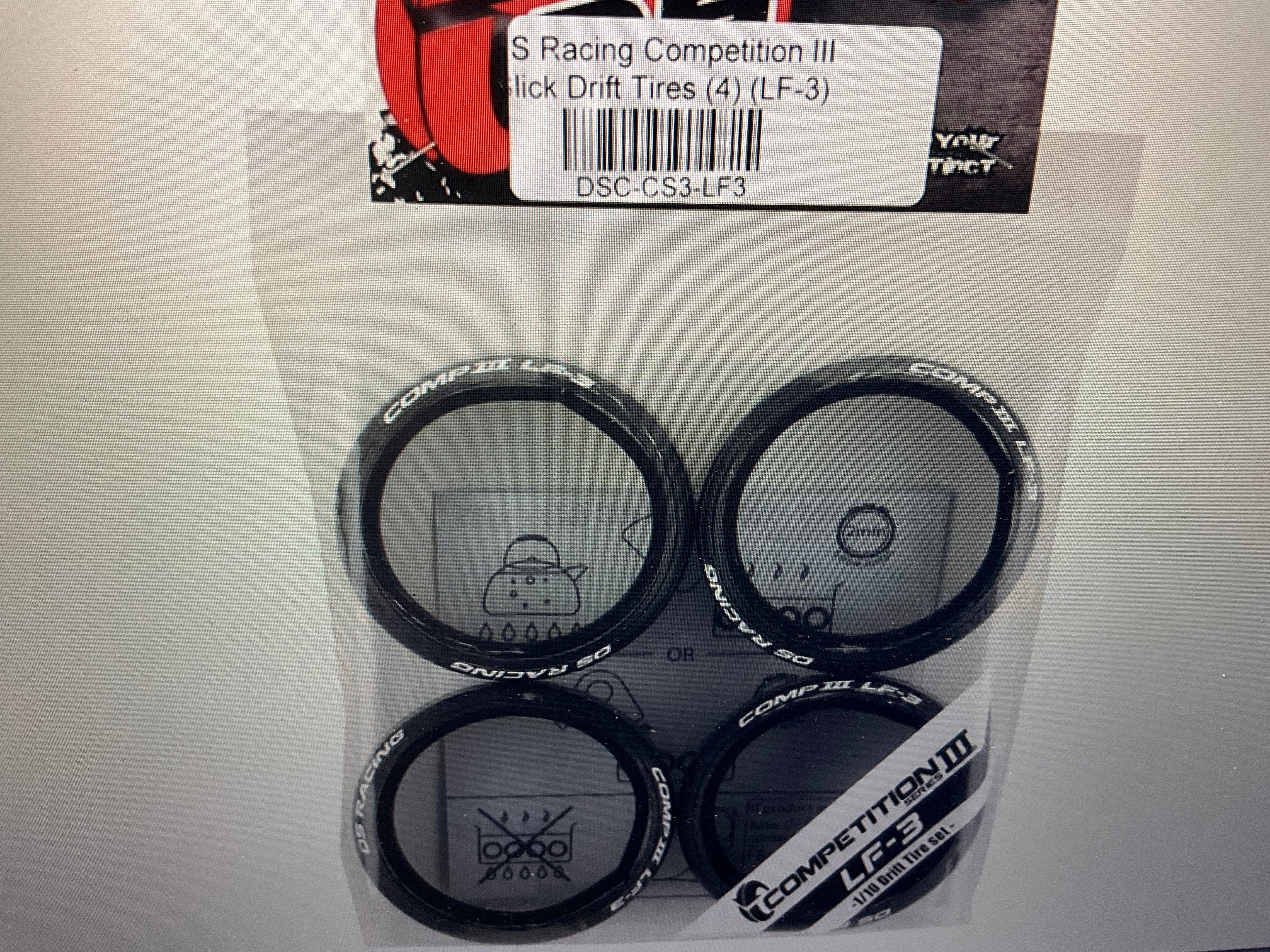 DS Racing Competition III Slick Drift Tires (4) (LF-3)