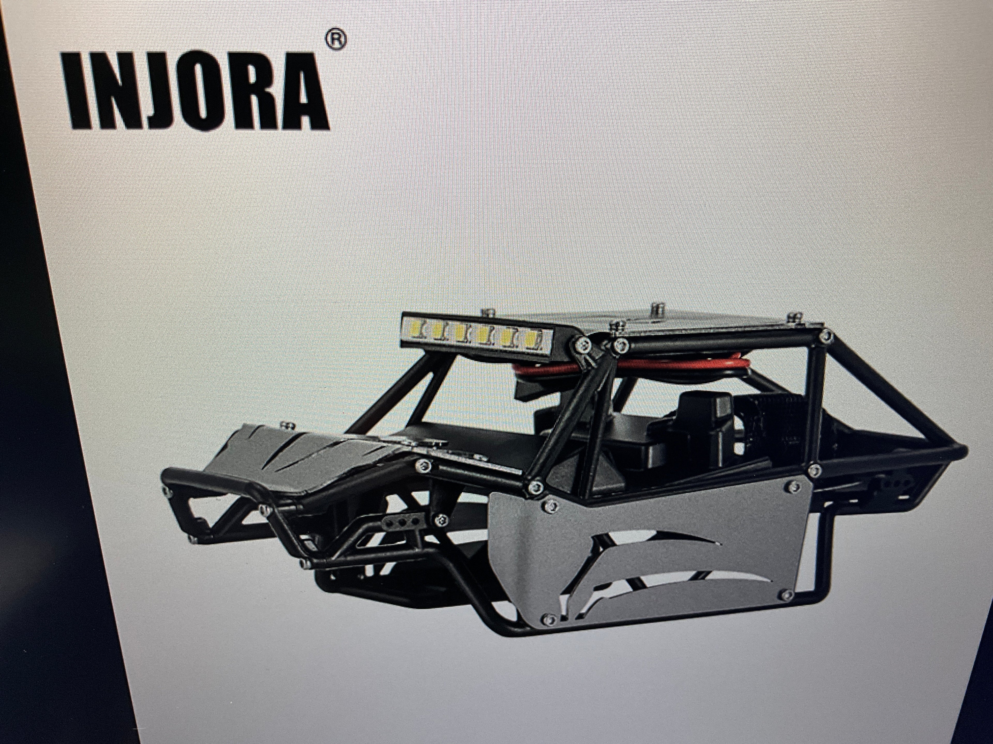 INJORA Nylon Rock Buggy Body with Metal Spider Panels for 1/24 SCX24