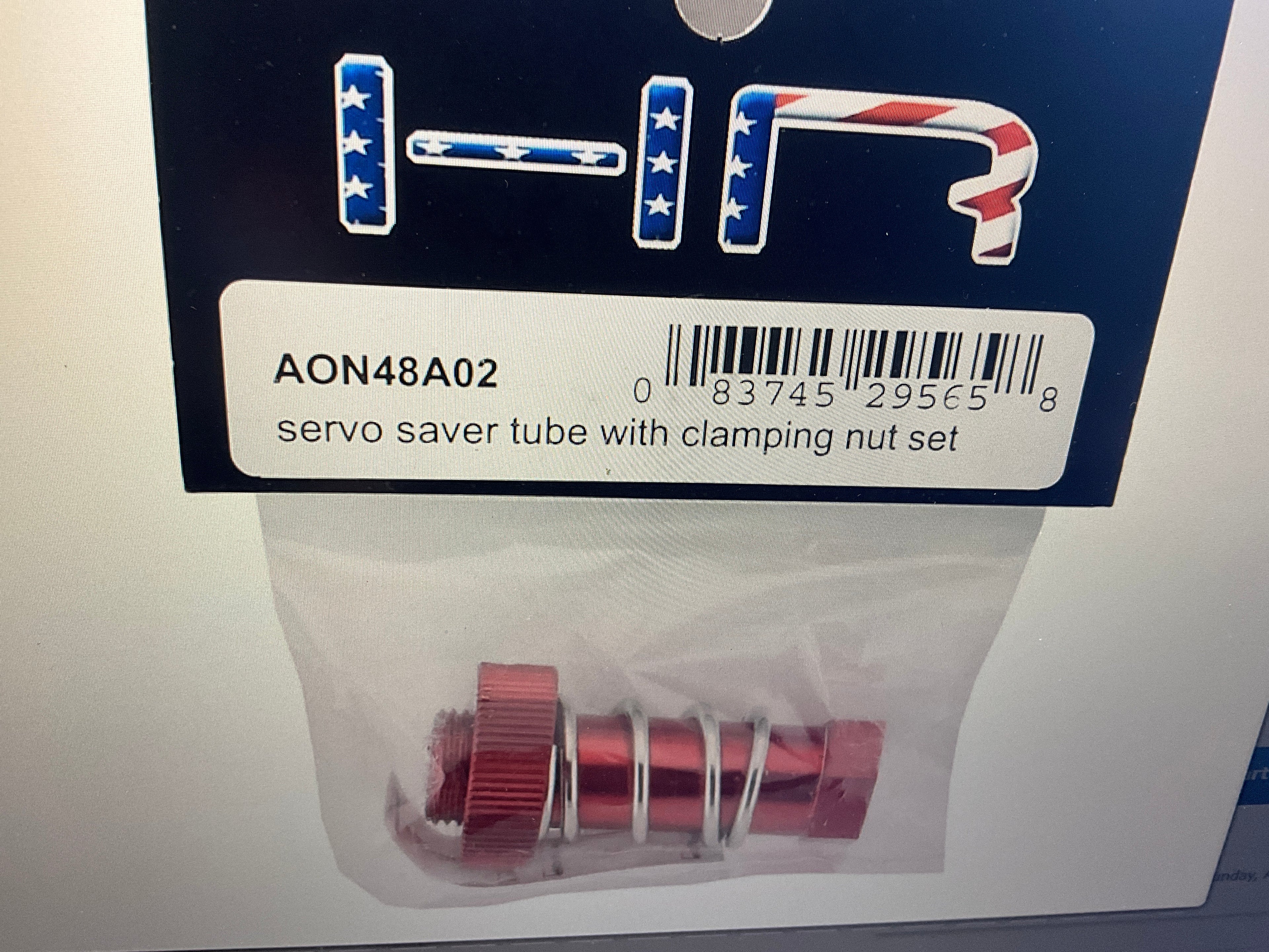 Hot Racing Arrma 1/8 Servo Saver Tube w/Clamping Nut Set (Red)