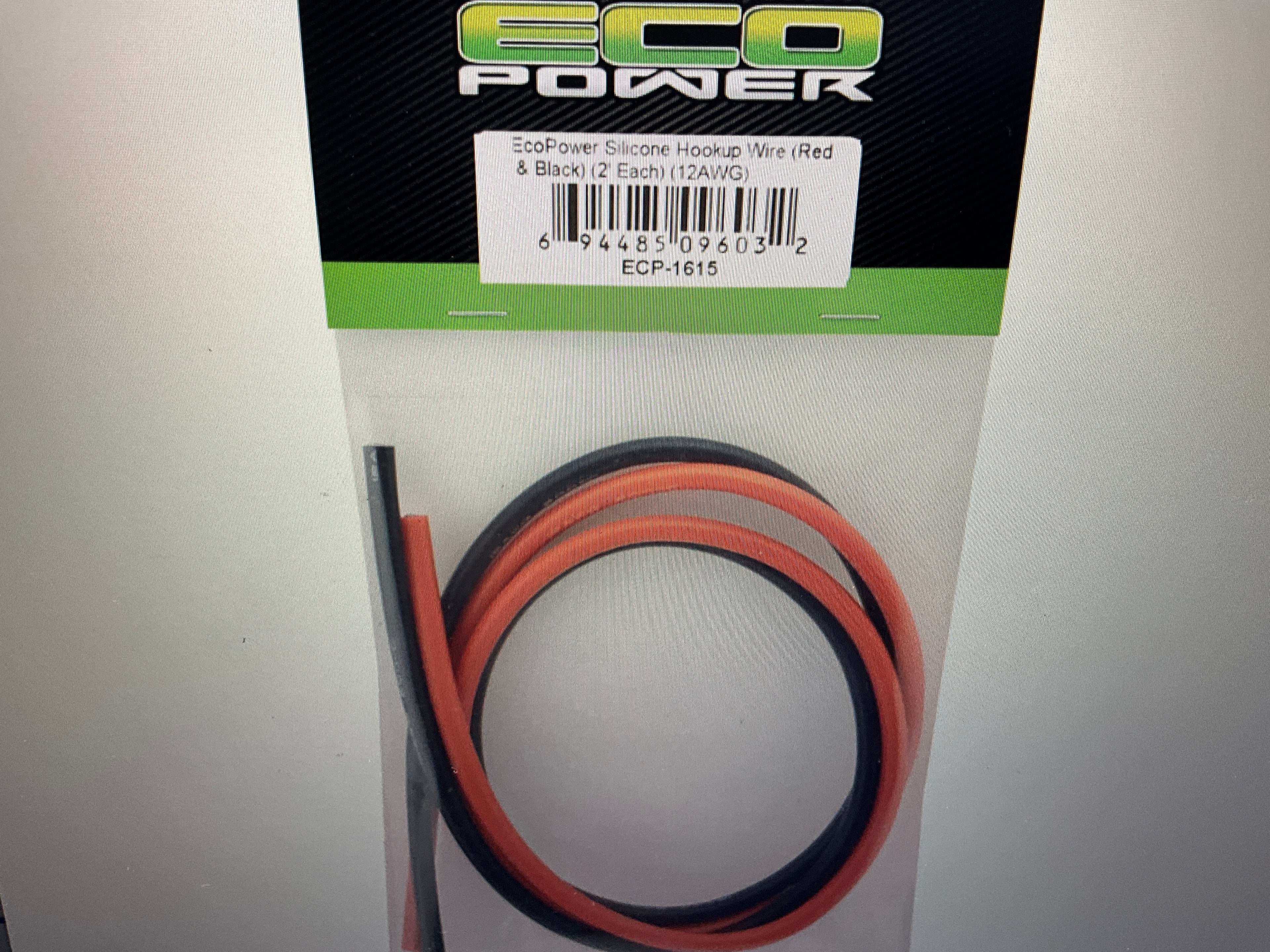 EcoPower Silicone Hookup Wires (Red & Black) (2) (12AWG)
