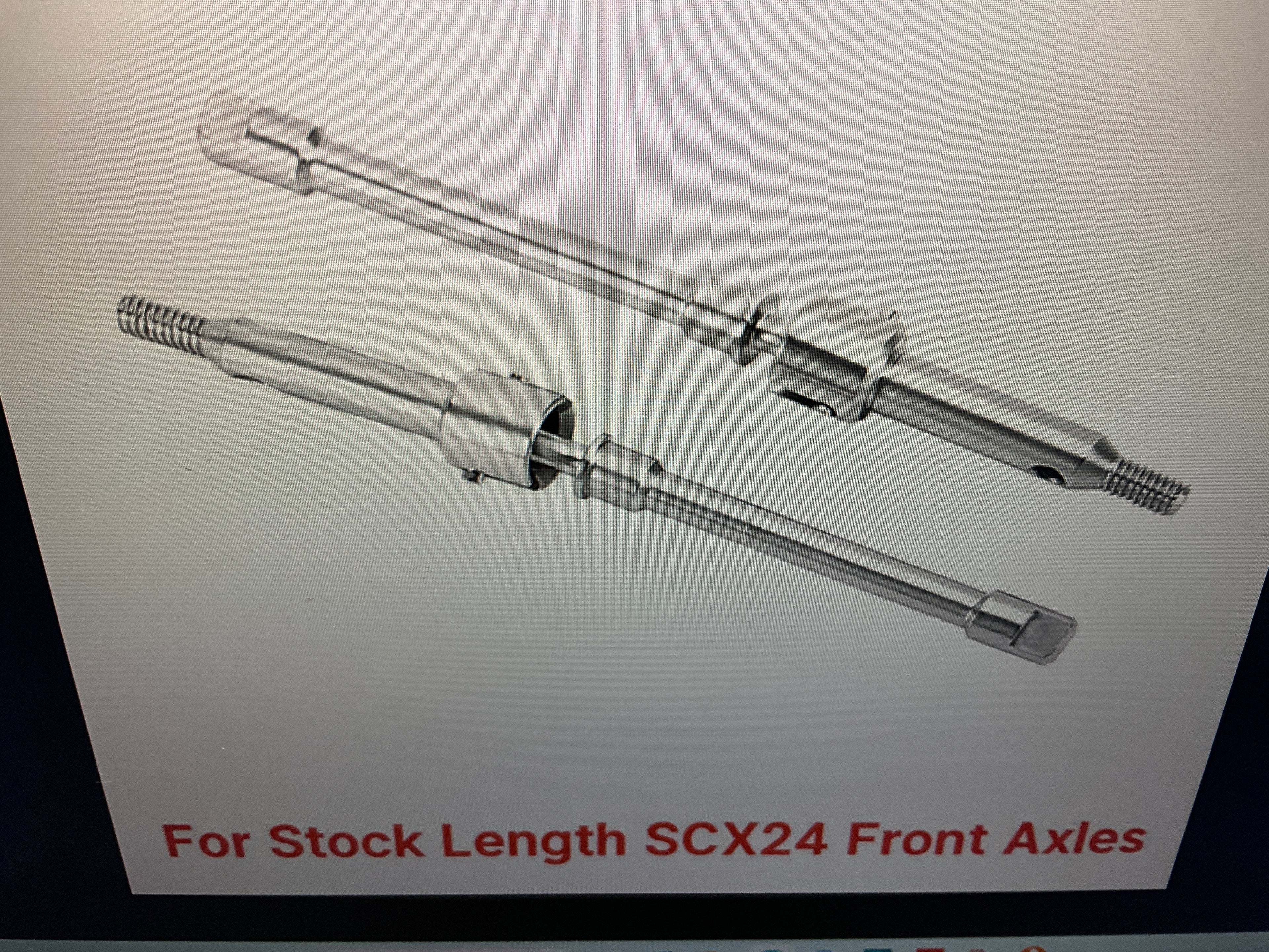 INJORA Front Steel Dogbone Shafts for INJORA SCX24 Axles