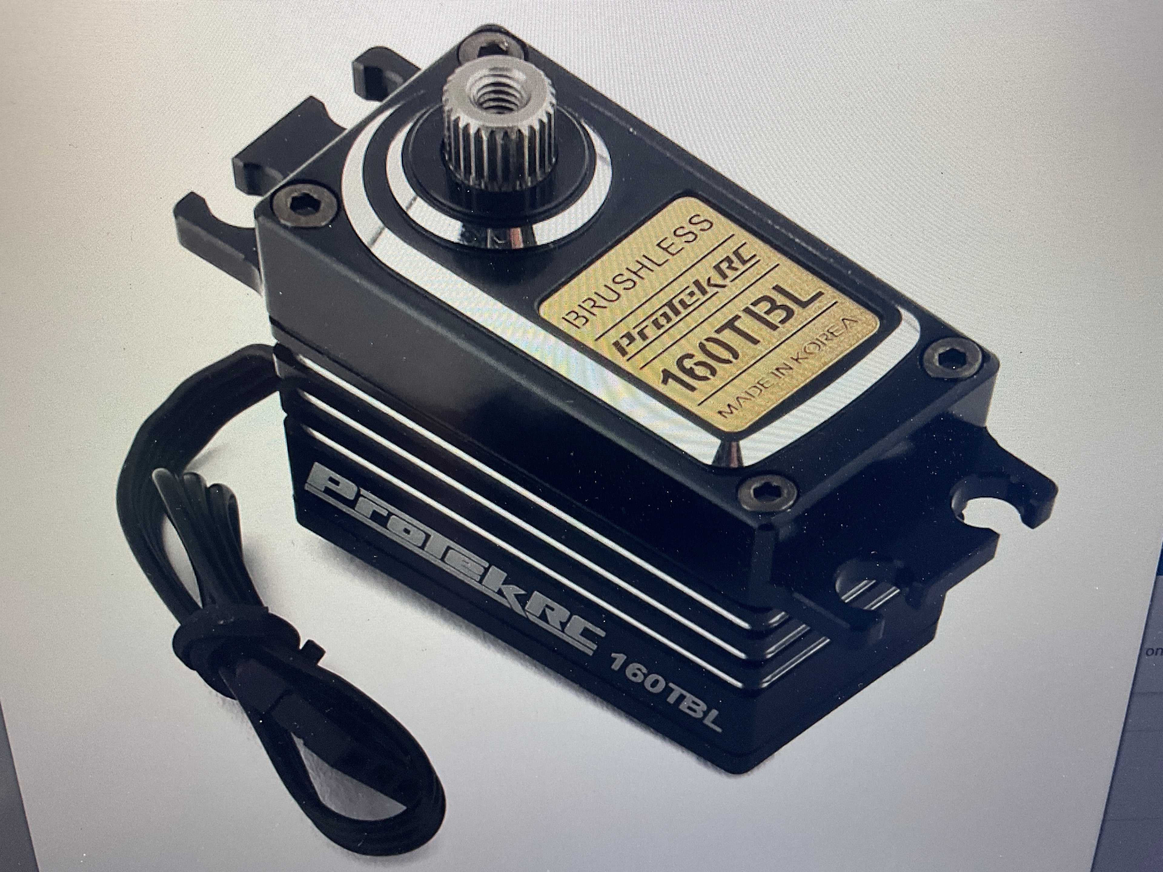 ProTek RC 160TBL "Black Label" Low Profile High Torque Brushless Servo (High Voltage/Metal Case)