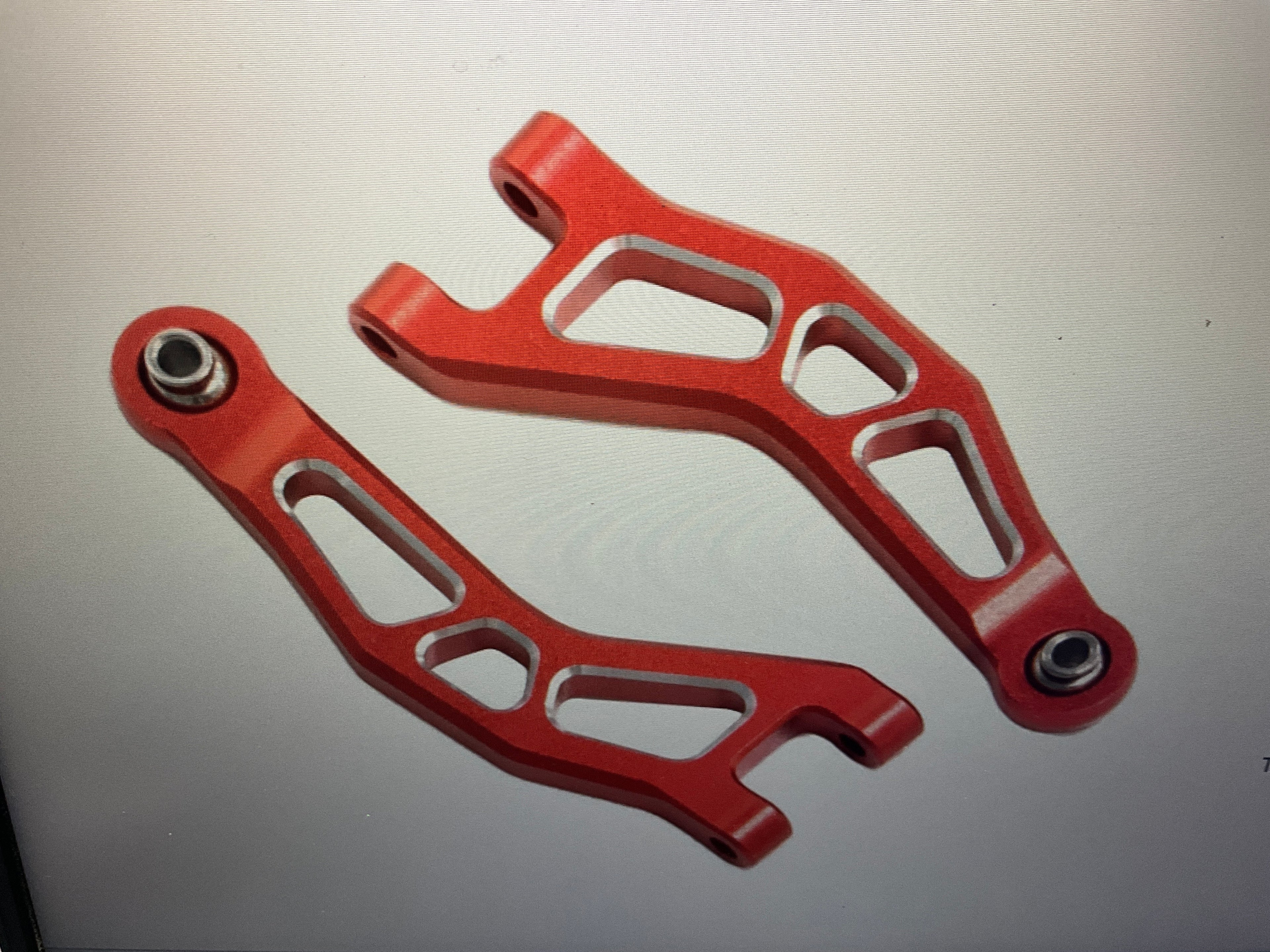 Powerhobby Aluminum Front Upper Arms Red Arrma Granite / Typhon GROM