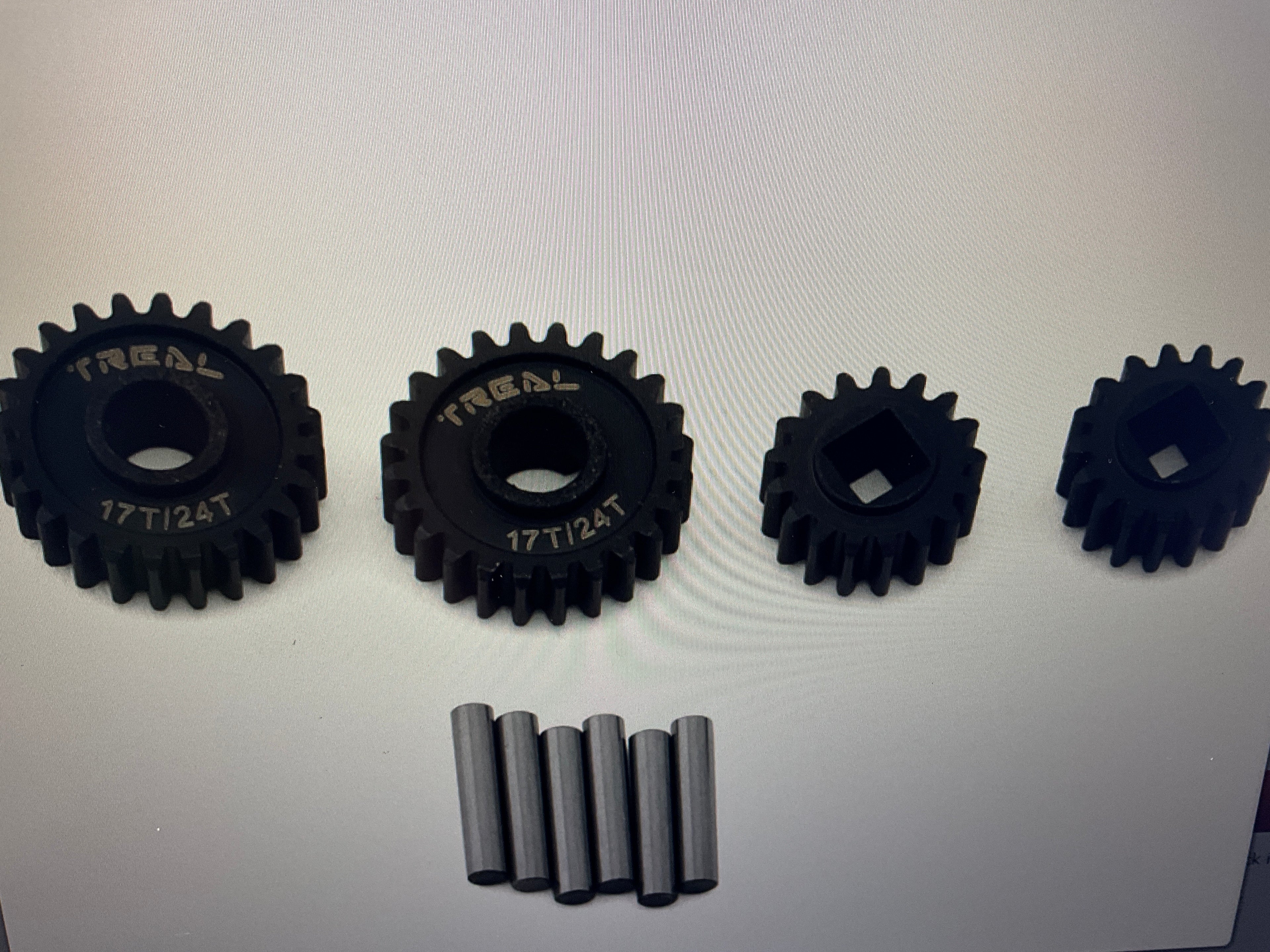 Treal Hobby Axial UTB18 Hardened Steel Overdrive Portal Gears (17T/24T) (21% Overdrive)