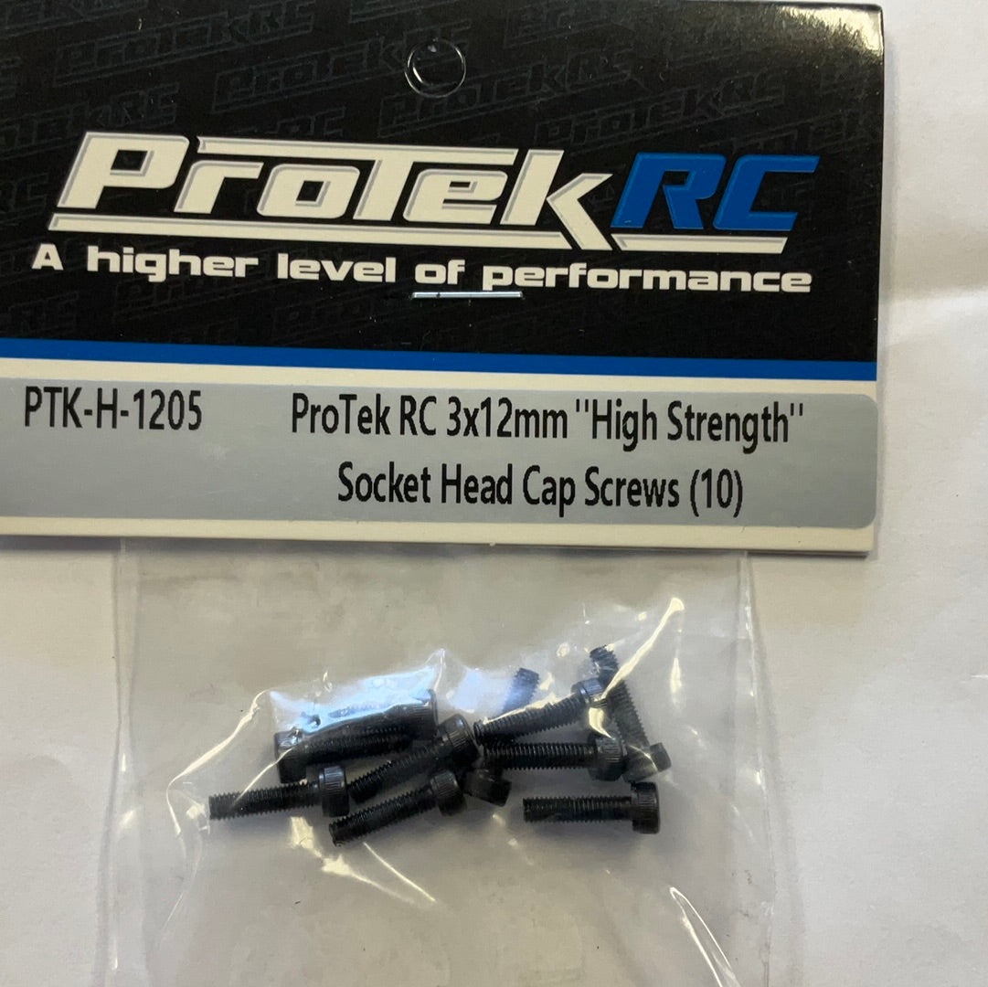 ProTek RC 3x12mm "High Strength" Socket Head Cap Screws (10)