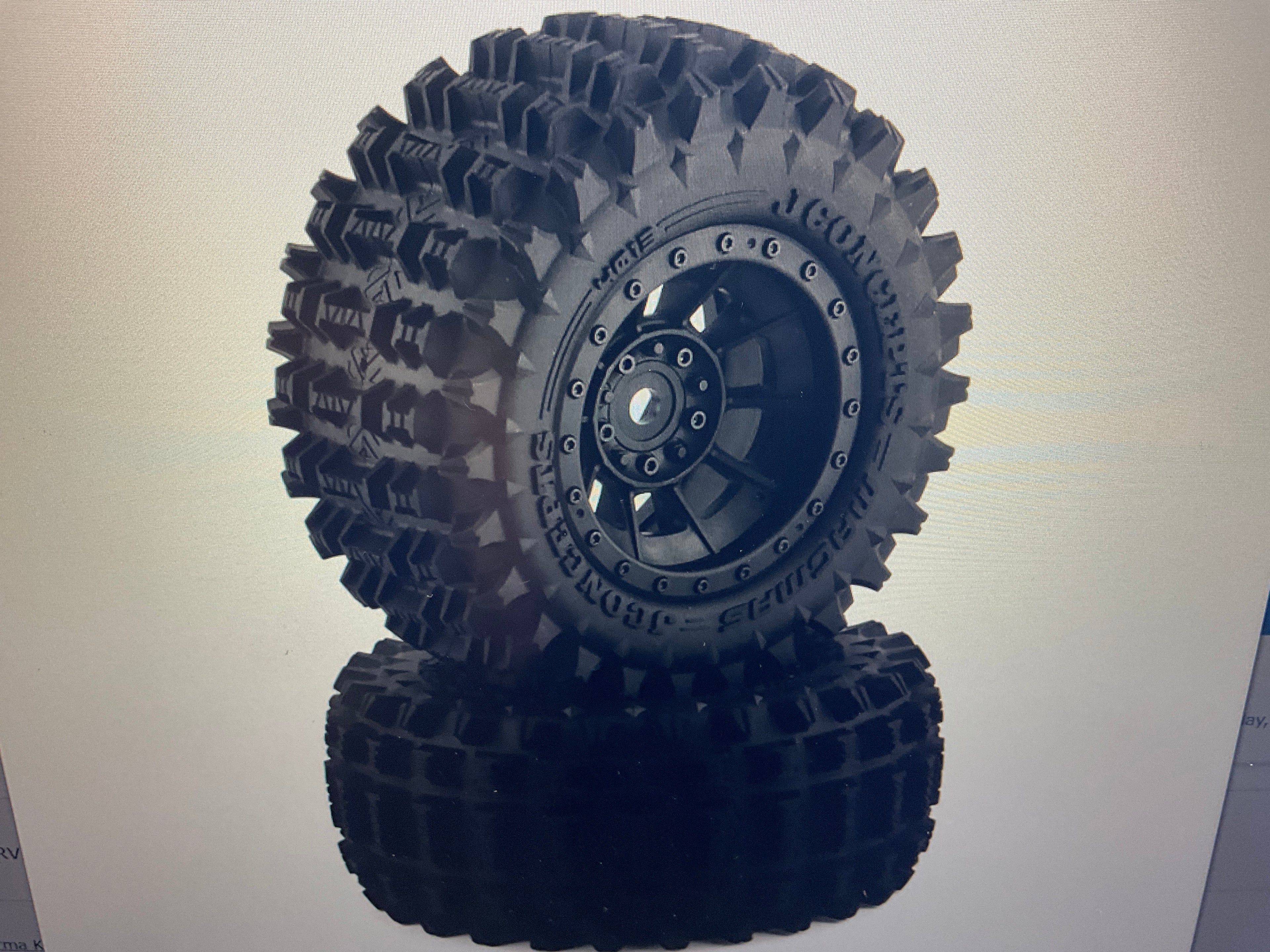 JConcepts Magma Pre-Mounted Monster Truck Tires w/Hazard Wheel (Black) (2) (Platinum)