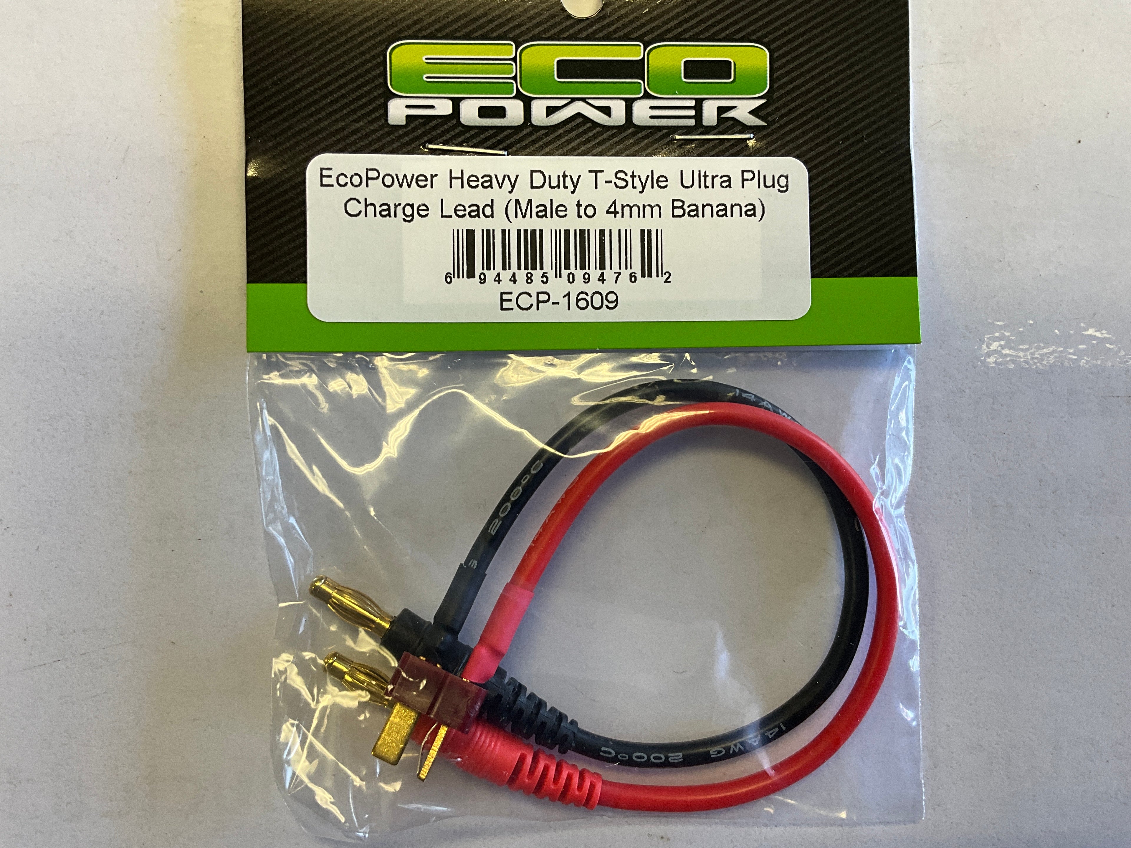 EcoPower Heavy Duty T-Style Ultra Plug Charge Lead (Male T-Style to 4mm Banana)