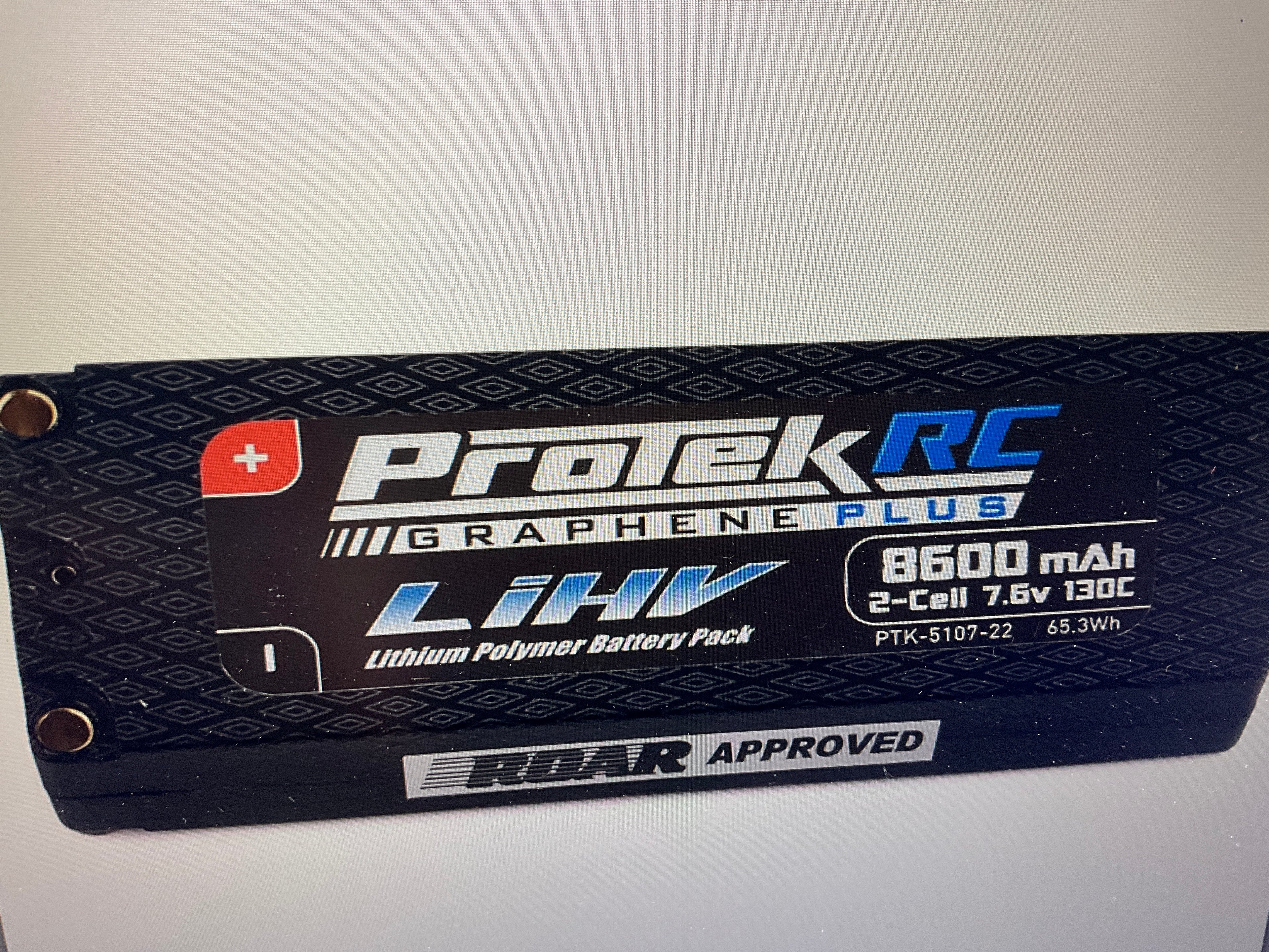 ProTek RC 2S 130C Low IR Si-Graphene + HV LiPo Battery (7.6V/8600mAh) w/5mm Connectors (ROAR Approved)
