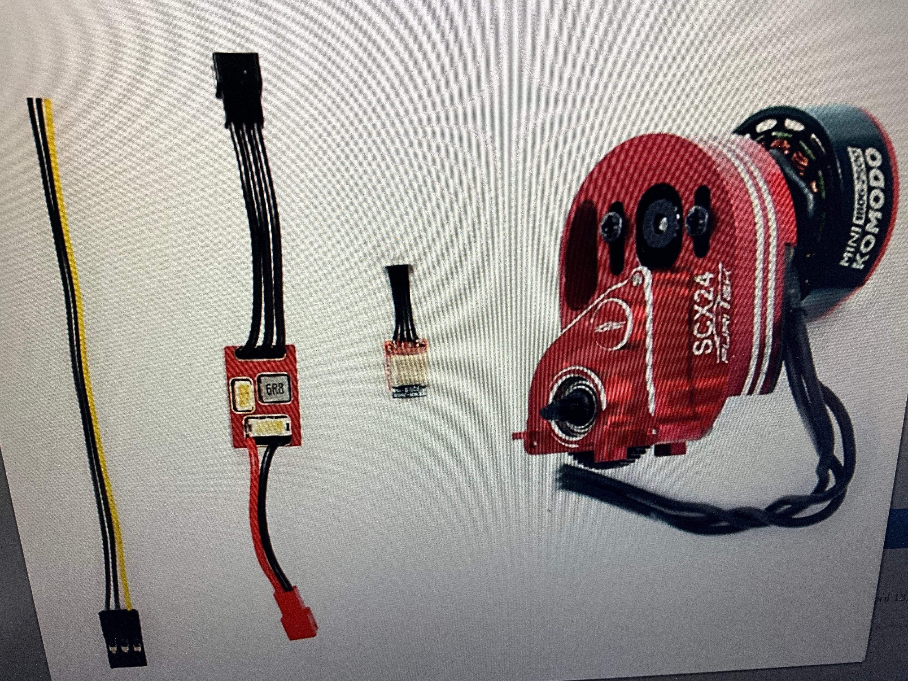 Furitek Mini Komodo Brushless Motor & MicroPython ESC Crawlmaster Combo for SCX24