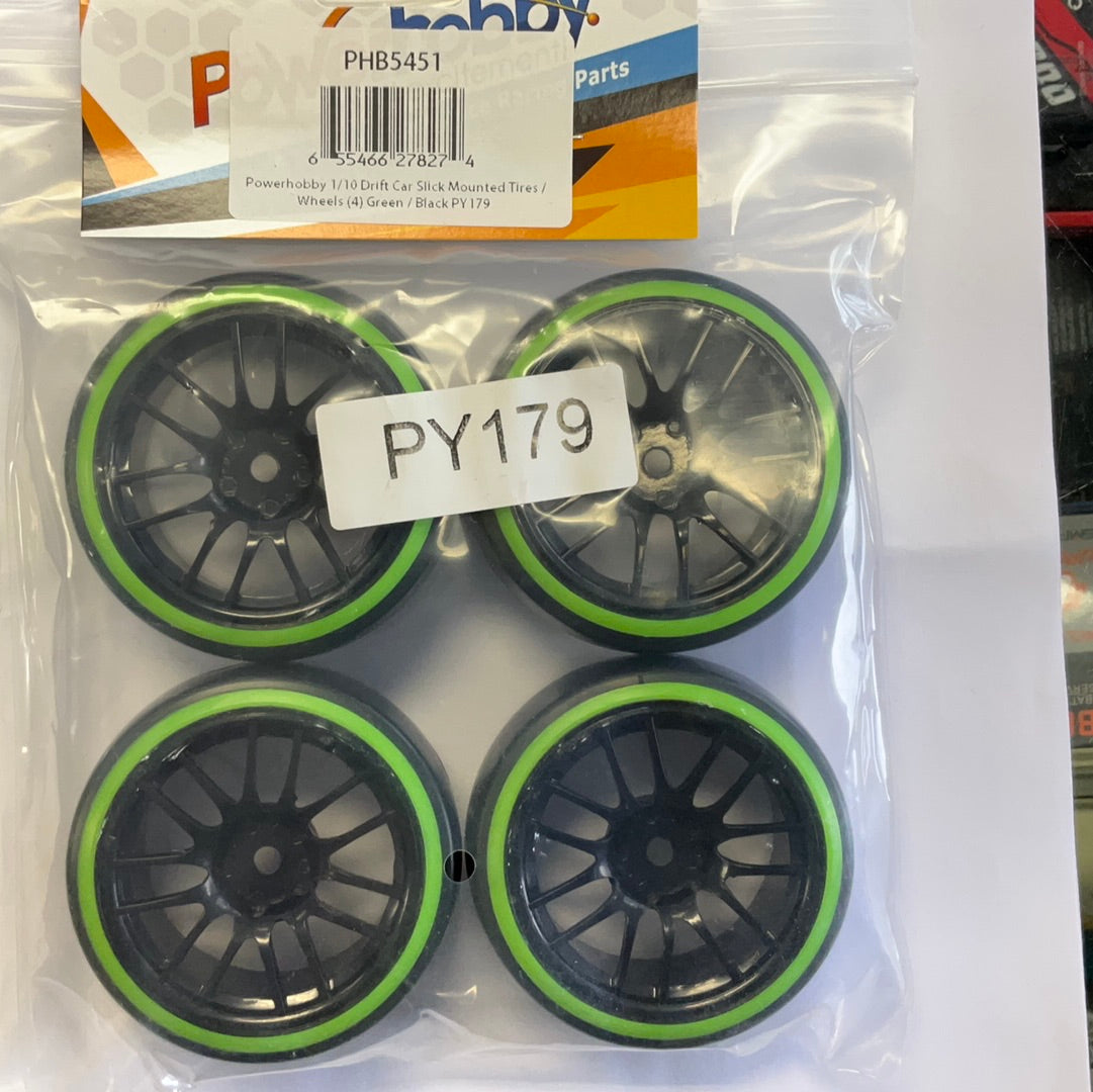 Powerhobby 1/10 Drift Car Mounted Tires / Wheels (4)