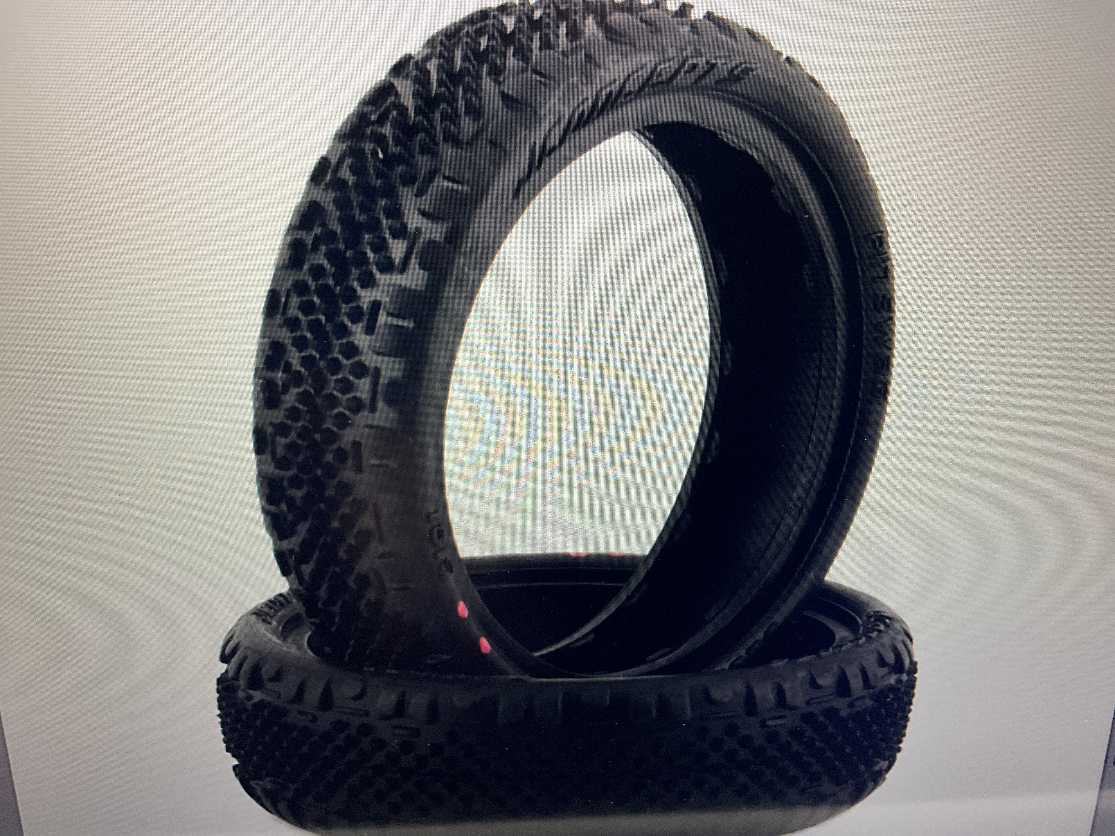 JConcepts Pin Swag Slim 2.2" 2WD Front Buggy Carpet Tires (2) (Pink)