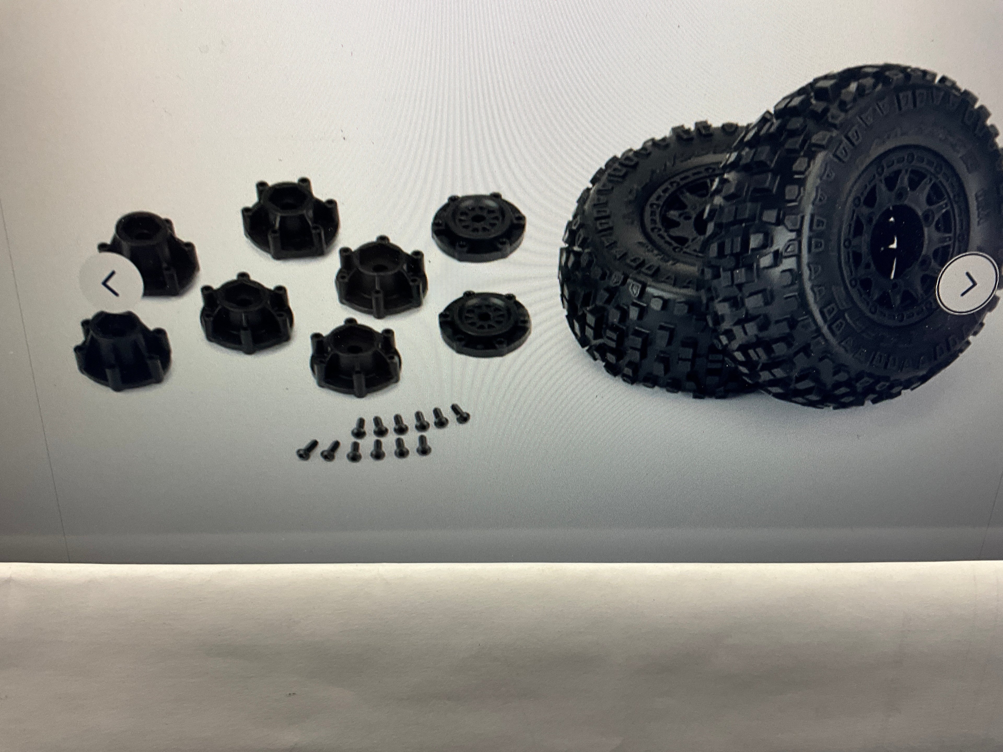 PROLINE 1/10 Badlands Front/Rear 2.2"/3.0" SC Mounted 12mm Black Raid (2)