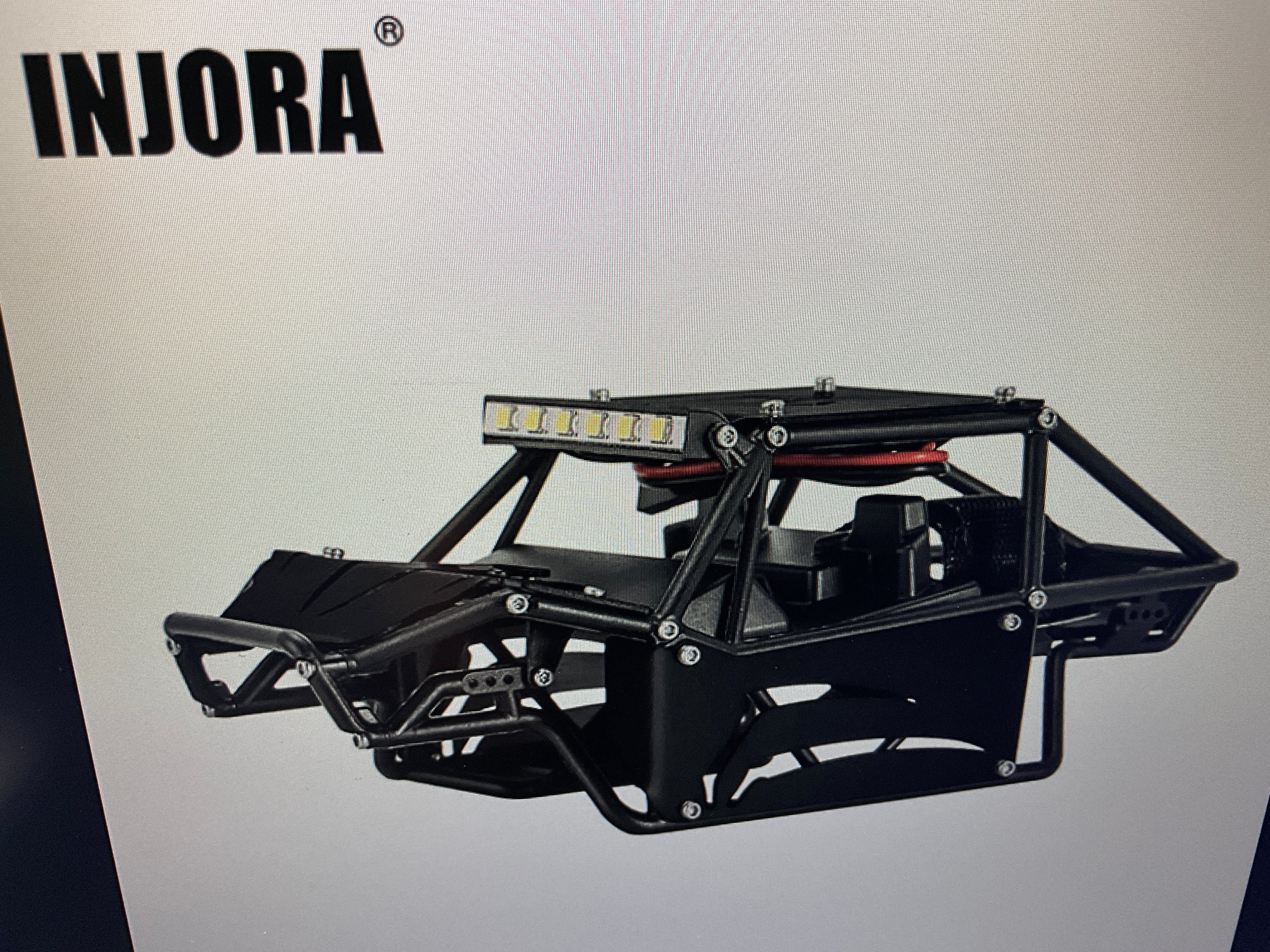 INJORA Nylon Rock Buggy Body with Metal Spider Panels for 1/24 SCX24
