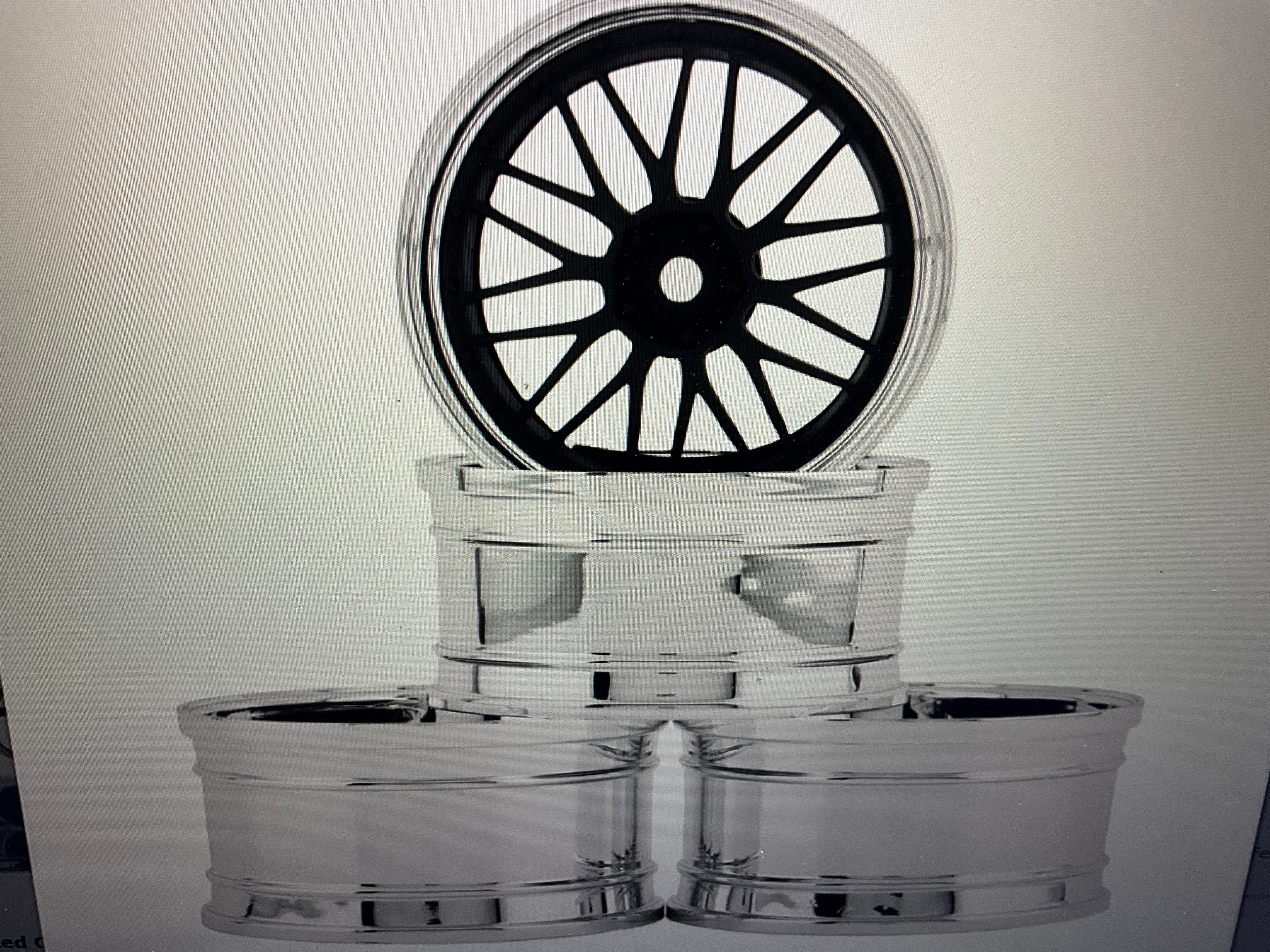 MST S-FBK LM offset changeable wheel set (4) (Offset Changeable) w/12mm Hex
