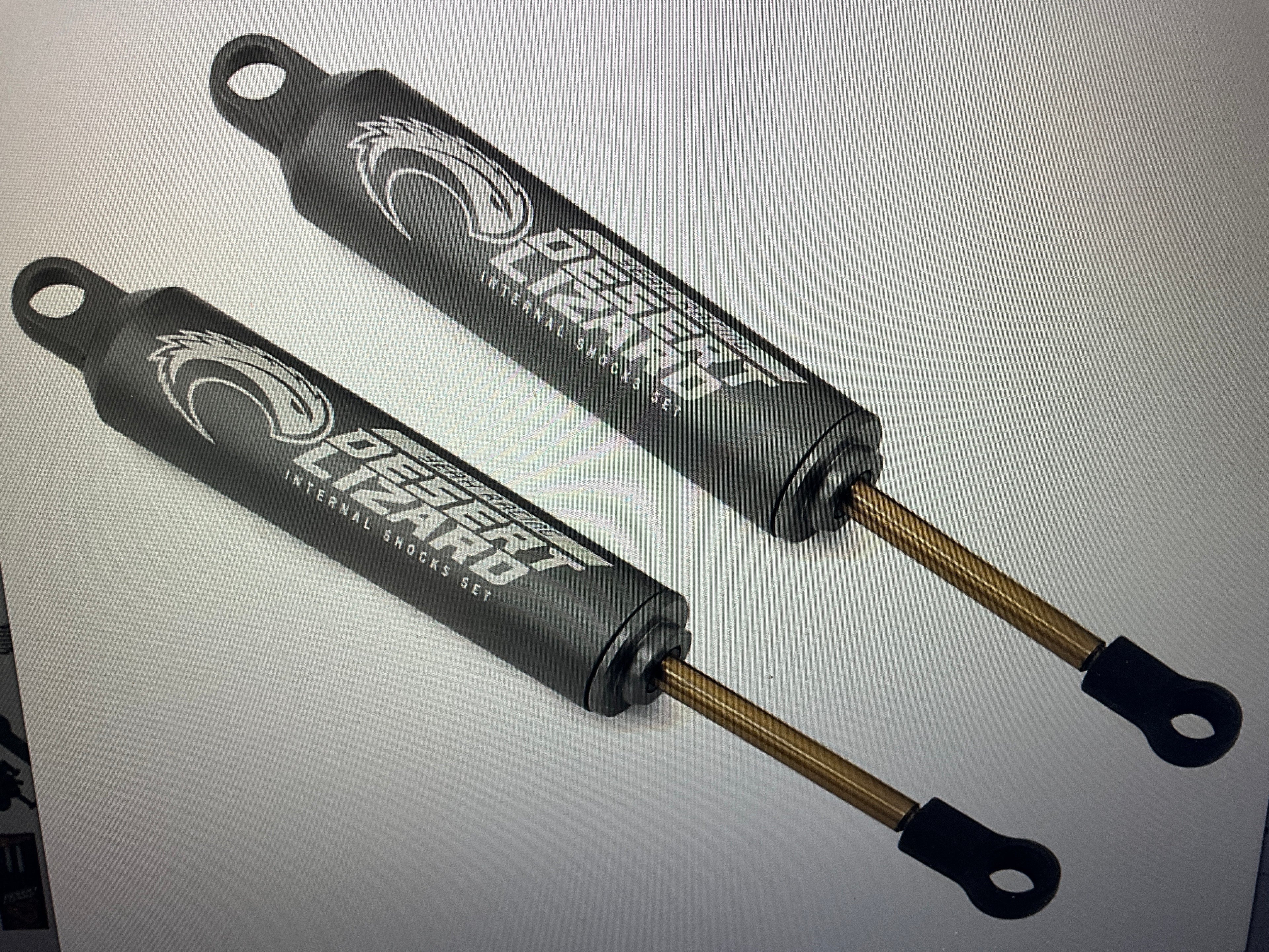 Yeah Racing Aluminum Desert Lizard Two Stage Internal Spring Shocks (Grey) (2) (100mm)
