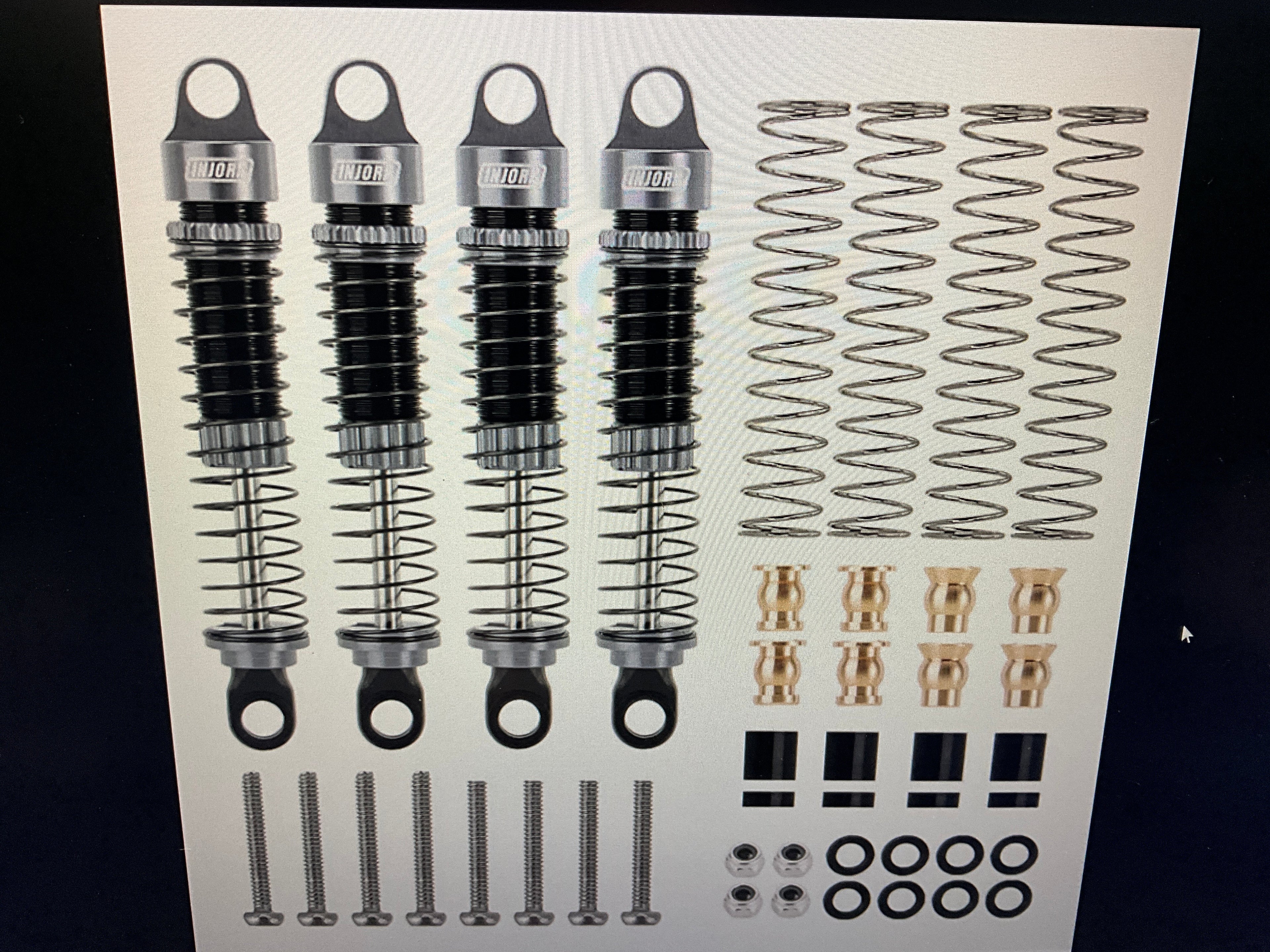 INJORA 59mm Long Threaded Oil Shocks for 1/18 Redcat Ascent-18 HPI Venture18