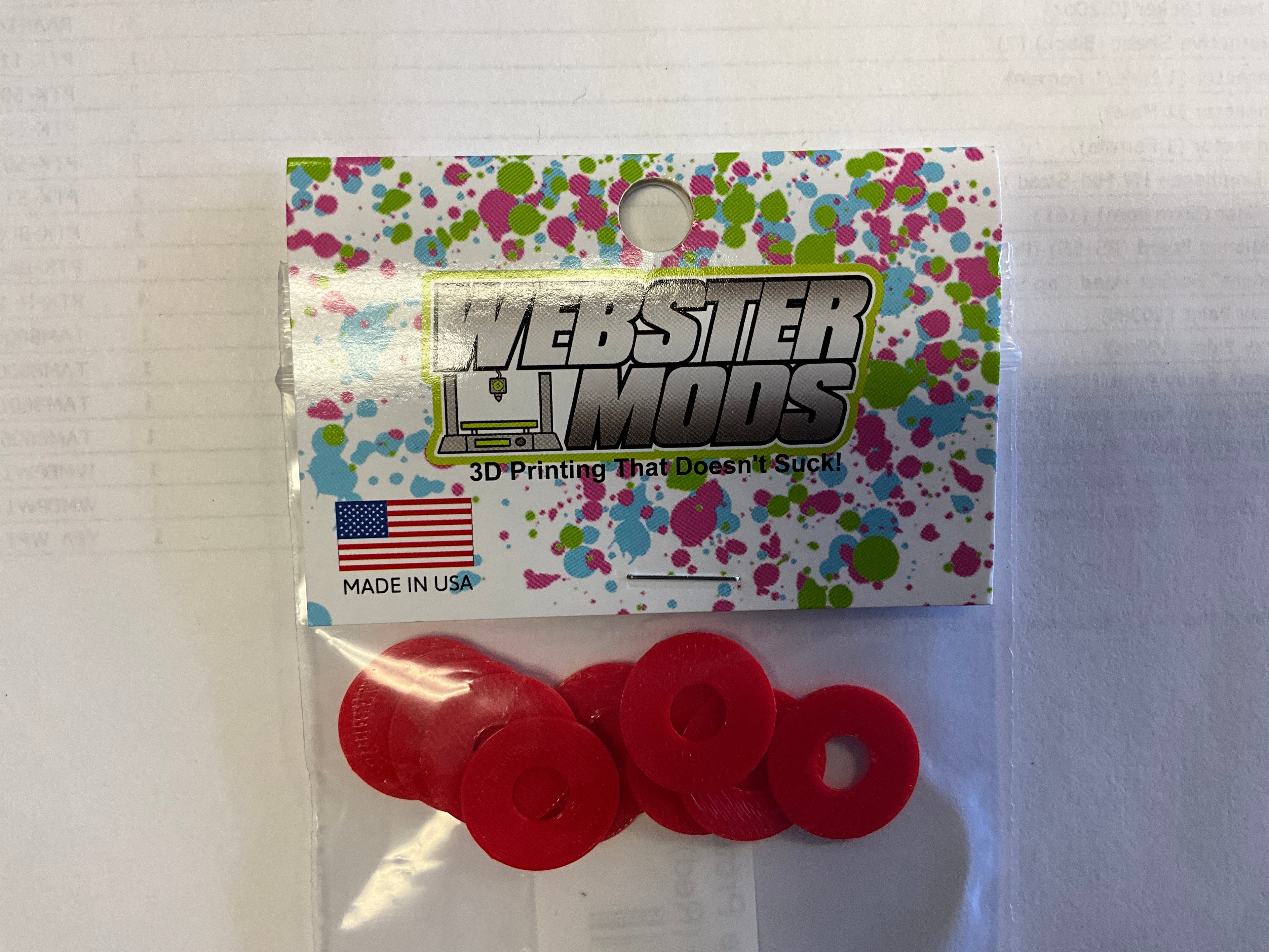 Webster Mods 1/10 Scale Protective Body Washers (12)