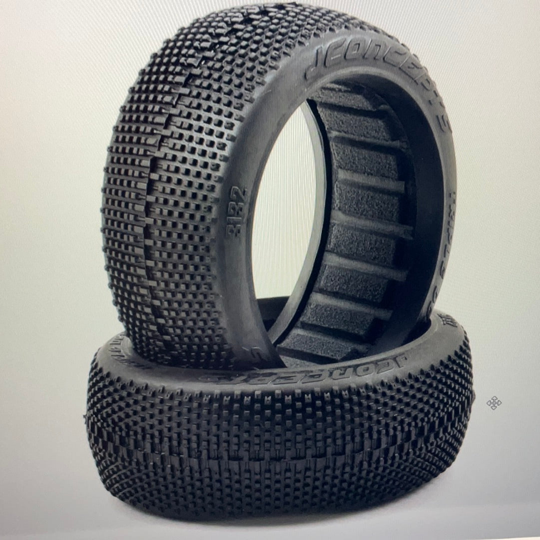 JConcepts Triple Dees 1/8th Buggy Tires (2) Green
