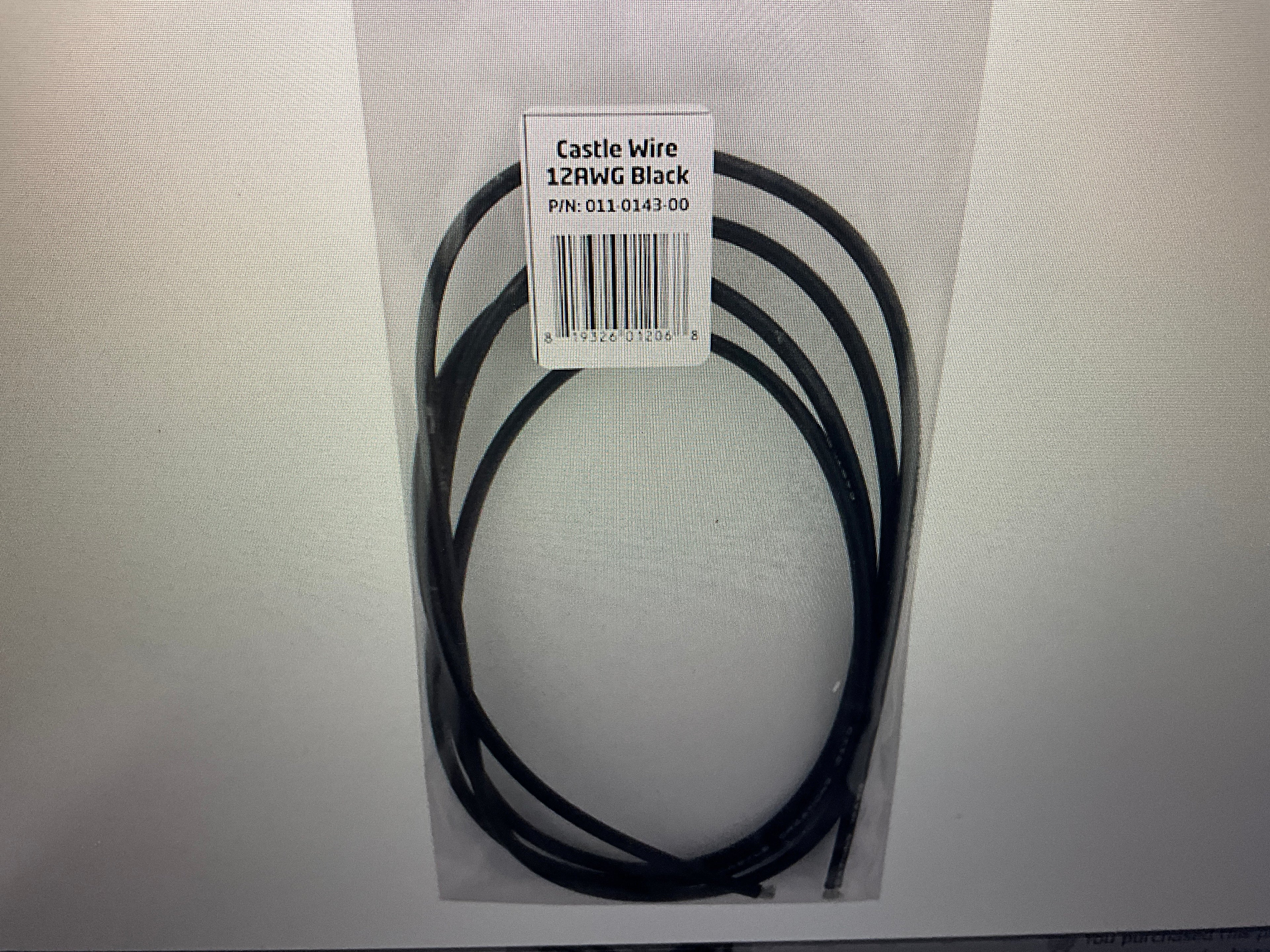 Castle Creations Silicone Coated Copper Wire (Black) (60") (12AWG)