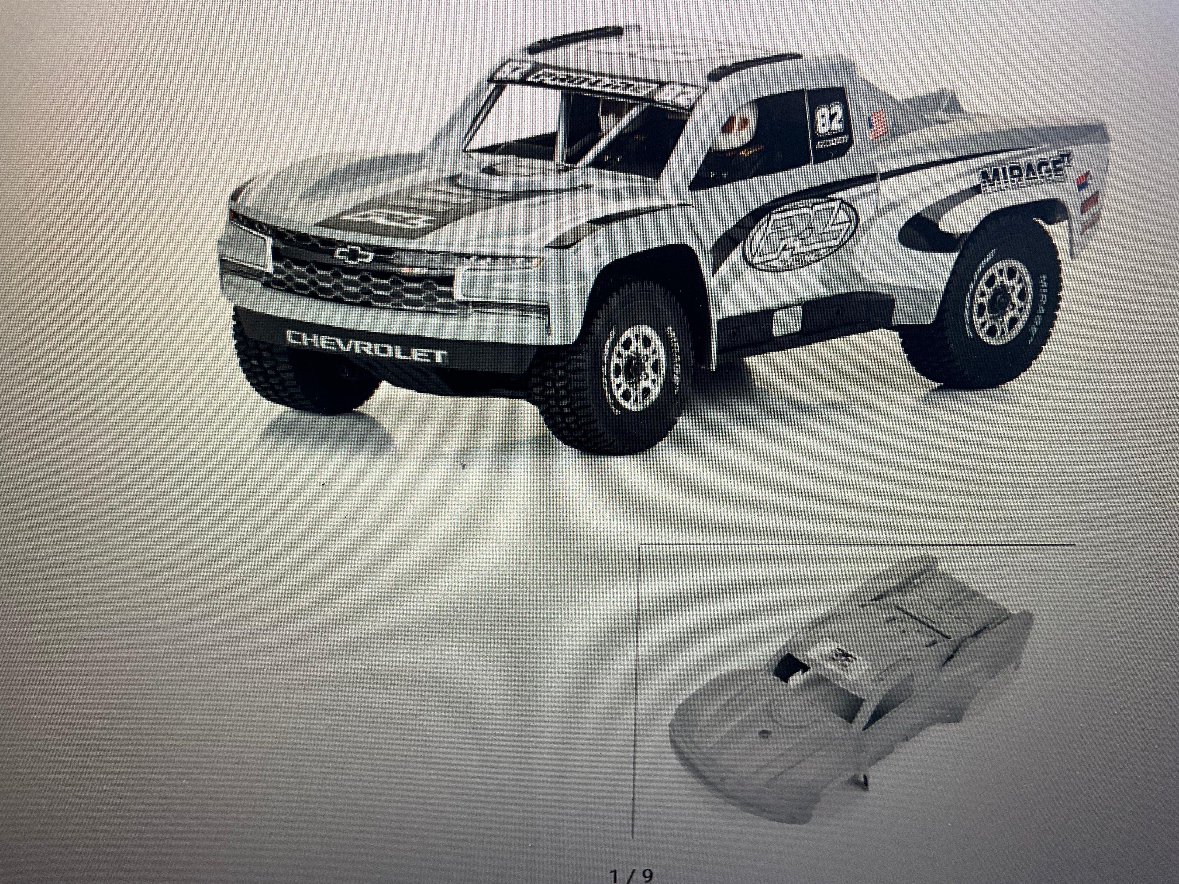 PROLINE 1/16 Pre-Cut 2019 Chevy Trophy Truck Tough-Color Gray Body: GROM