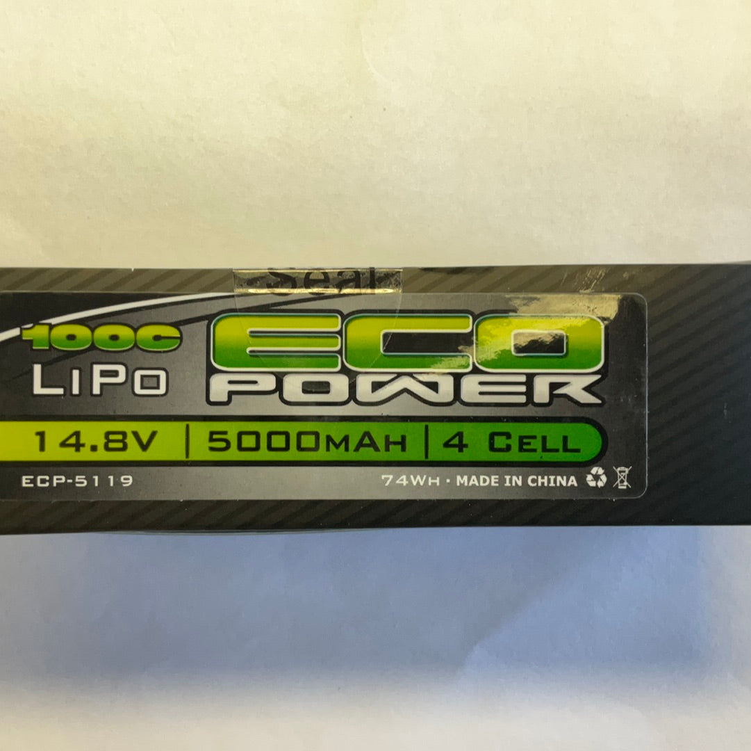 EcoPower "Basher" 4S 100C Hard Case LiPo Battery w/EC5 (14.8V/5000mAh)
