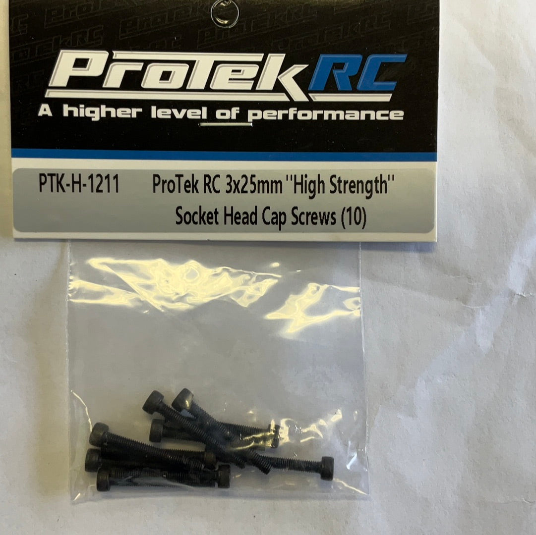 ProTek RC 3x25mm "High Strength" Socket Head Cap Screws (10)