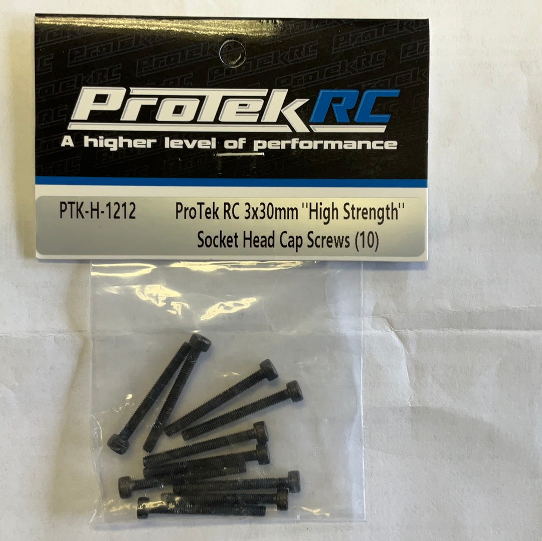 ProTek RC 3x30mm "High Strength" Socket Head Cap Screws (10)