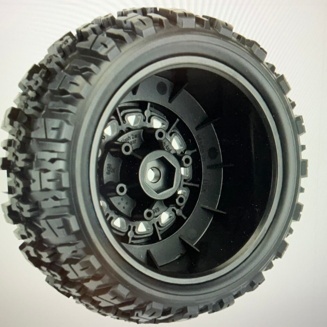 Proline1/10 Trencher X Front/Rear 2.2"/3.0" SC Mounted 12mm Black Raid (2)