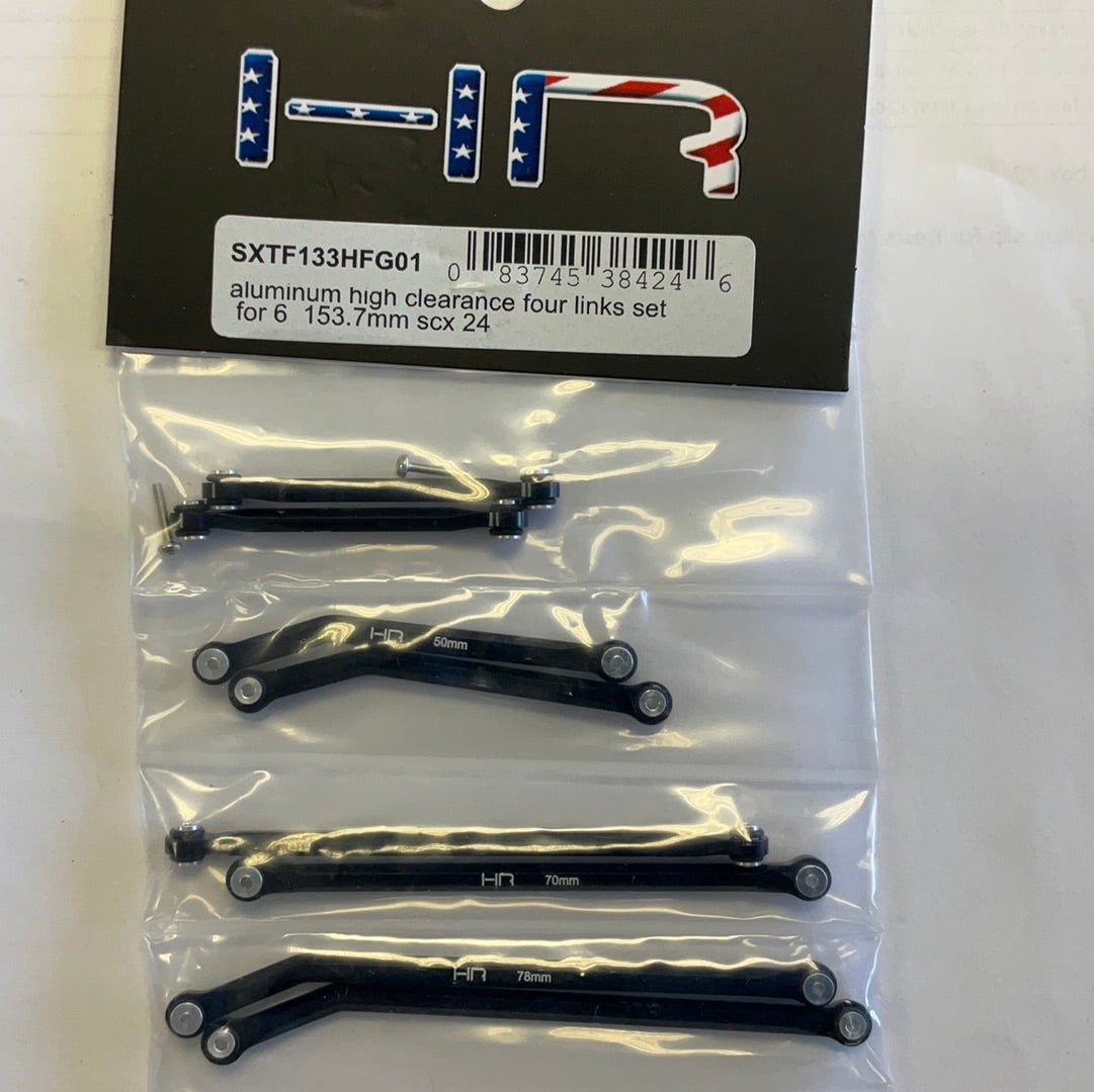 Hot Racing Axial SCX24 Aluminum High Clearance 4 Link Set (153.7mm)
