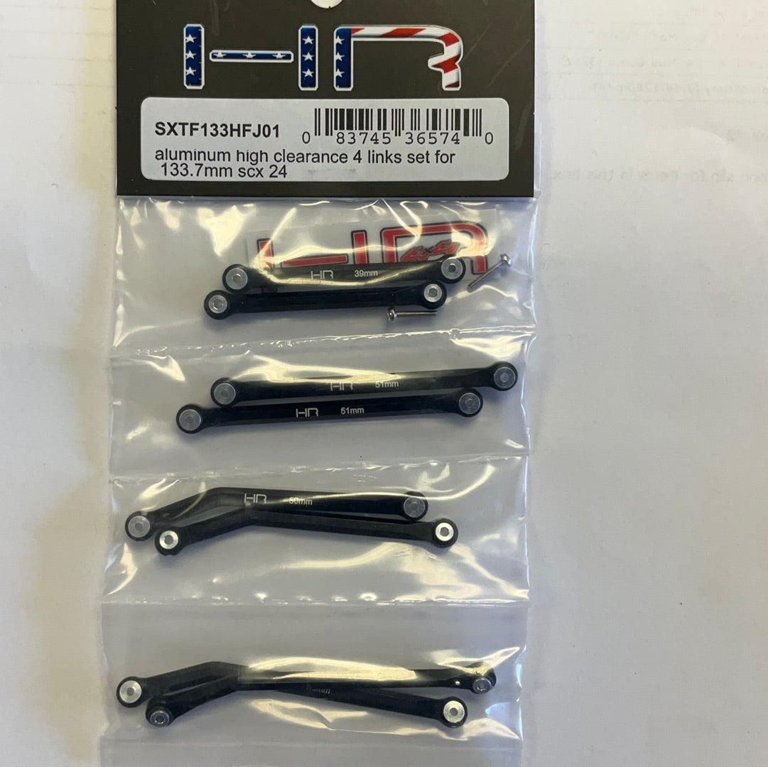 Hot Racing Axial SCX24 Aluminum High Clearance 4 Link Set (133.7mm)