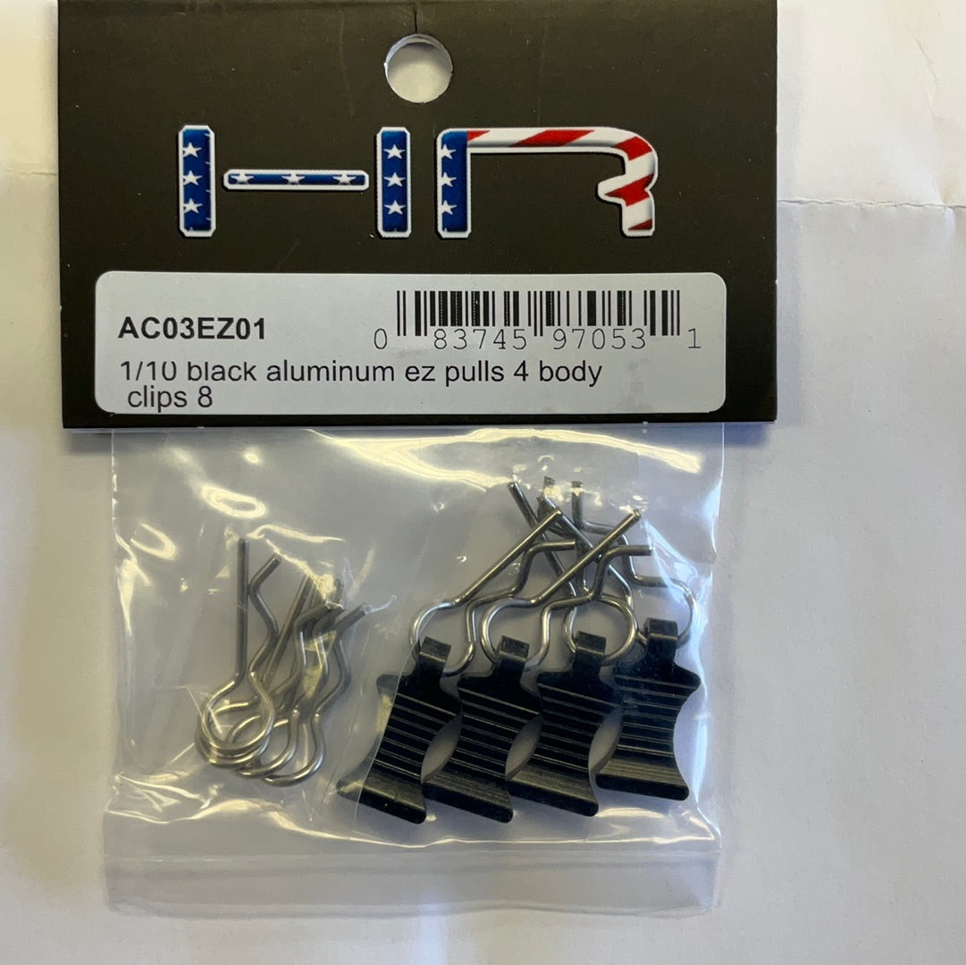 Hot Racing 1/10 Aluminum EZ Pulls w/Body Clips (4)
