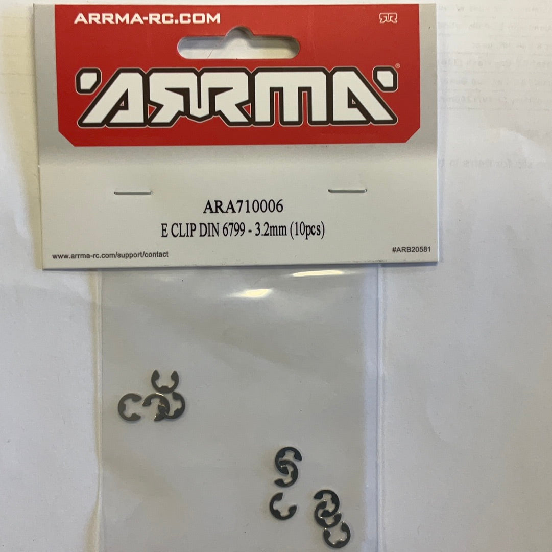 ARRMA E Clip Din 6799, 3.2mm (10)