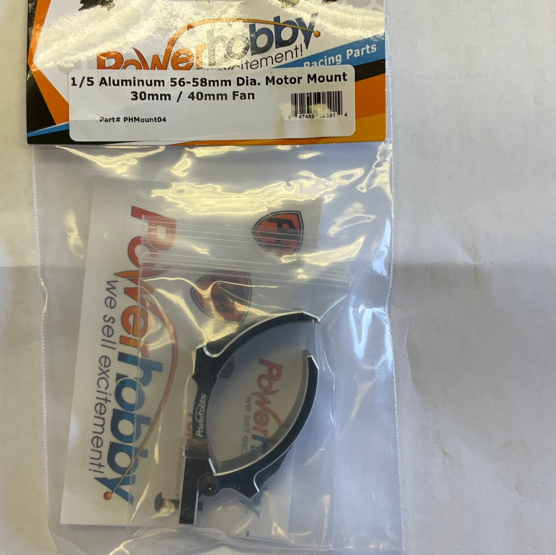 Powerhobby 1/5 Aluminum 56-58mm Dia. Motor Mount 40mm Twister Fan