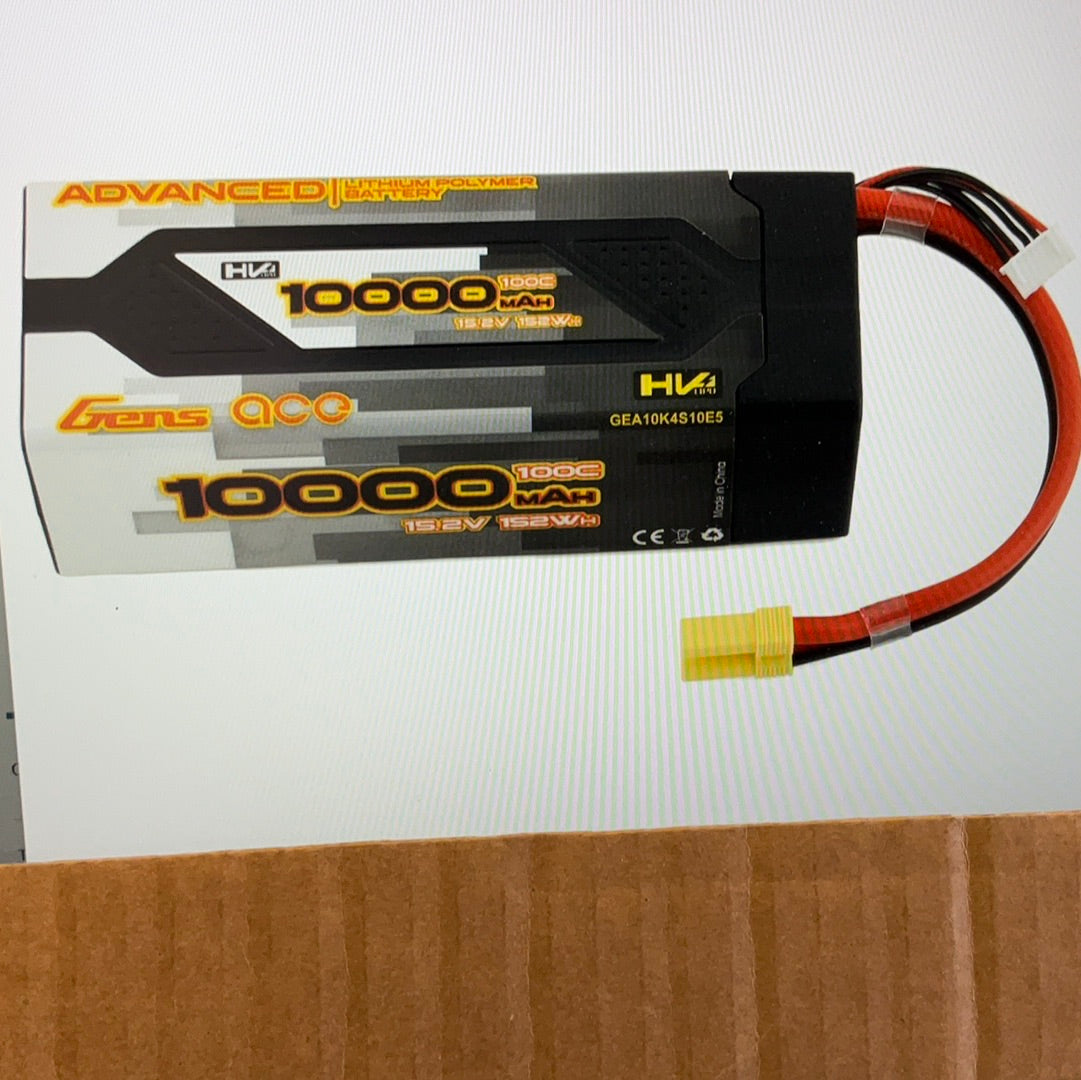 Gens Ace 4S LiHV Advanced Series LiPo Battery 100C (15.2V/10000mAh) w/EC5 Connector