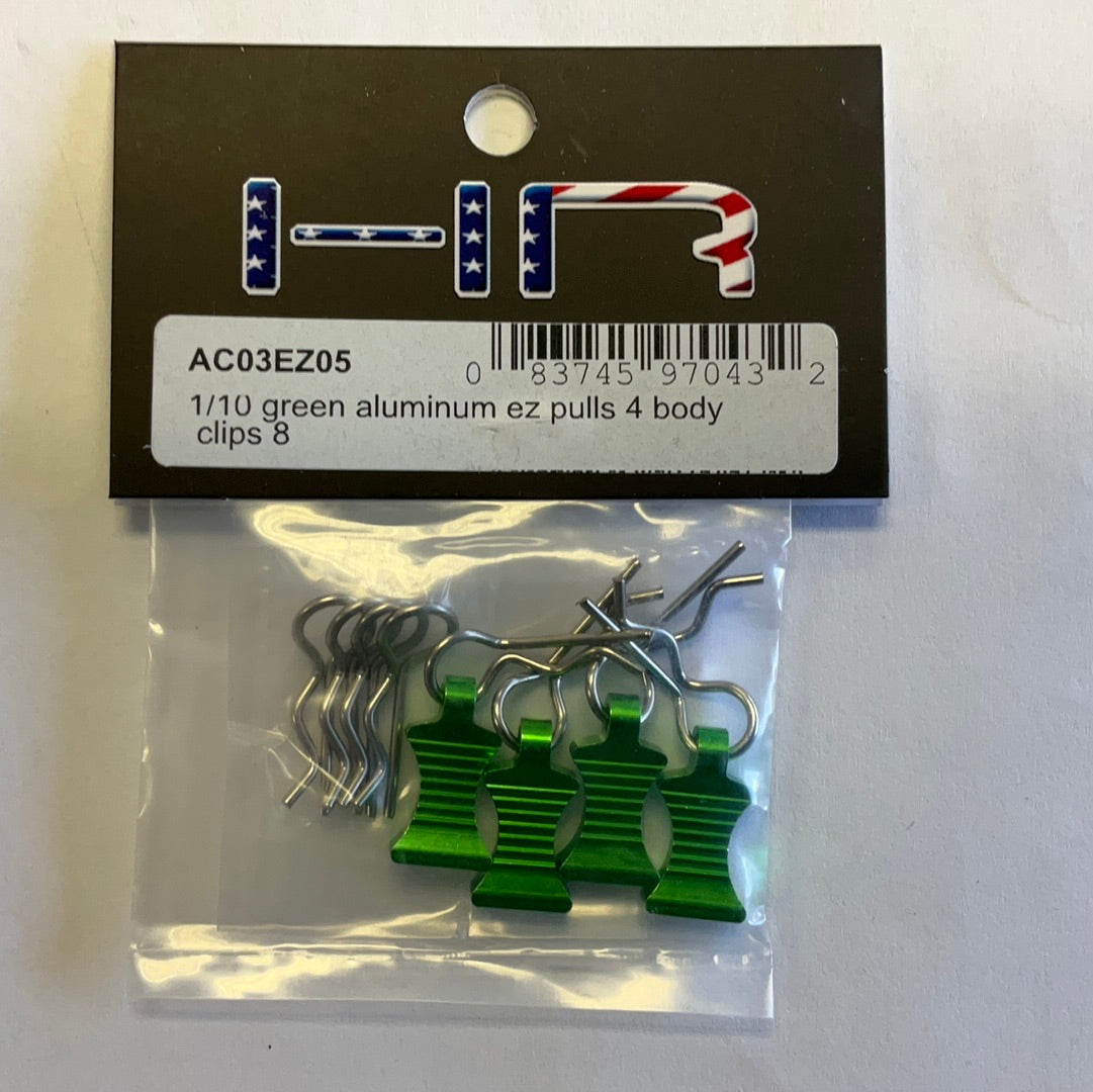 Hot Racing 1/10 Aluminum EZ Pulls w/Body Clips (4)