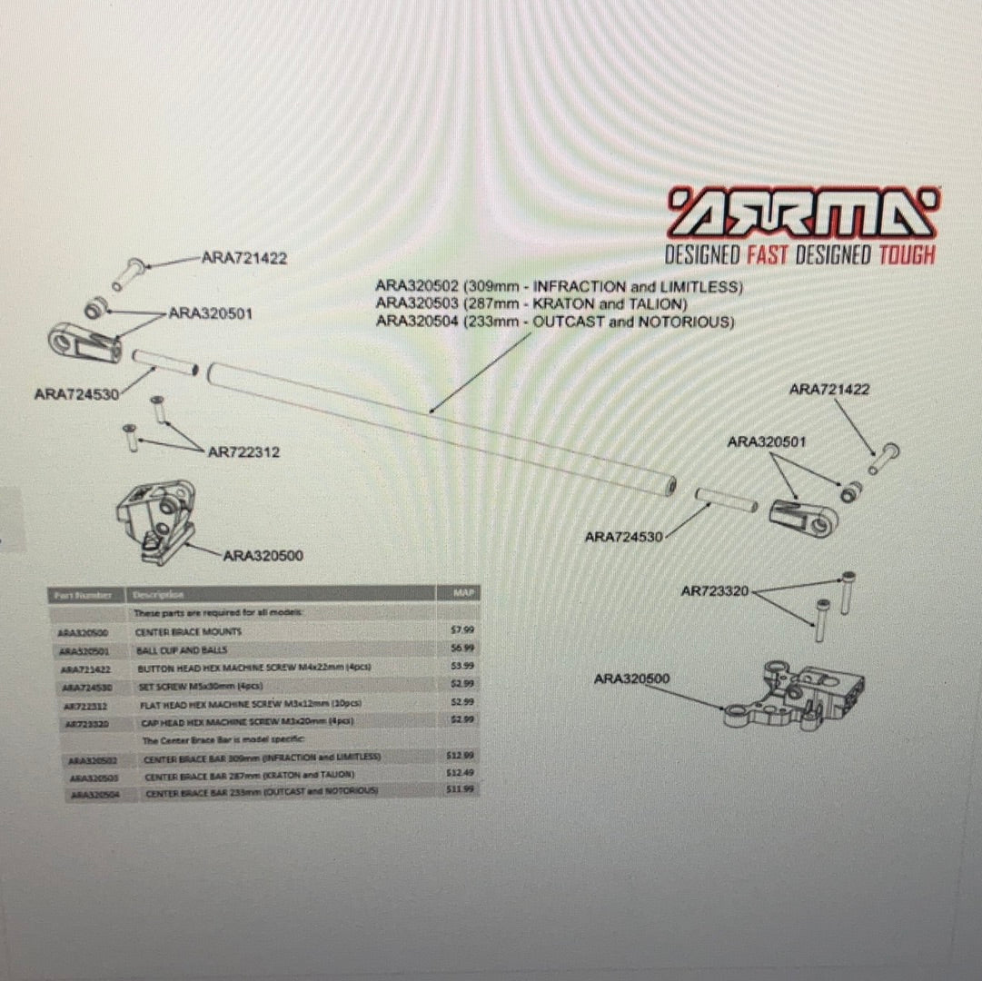 ARRMA Ball Cup and Balls