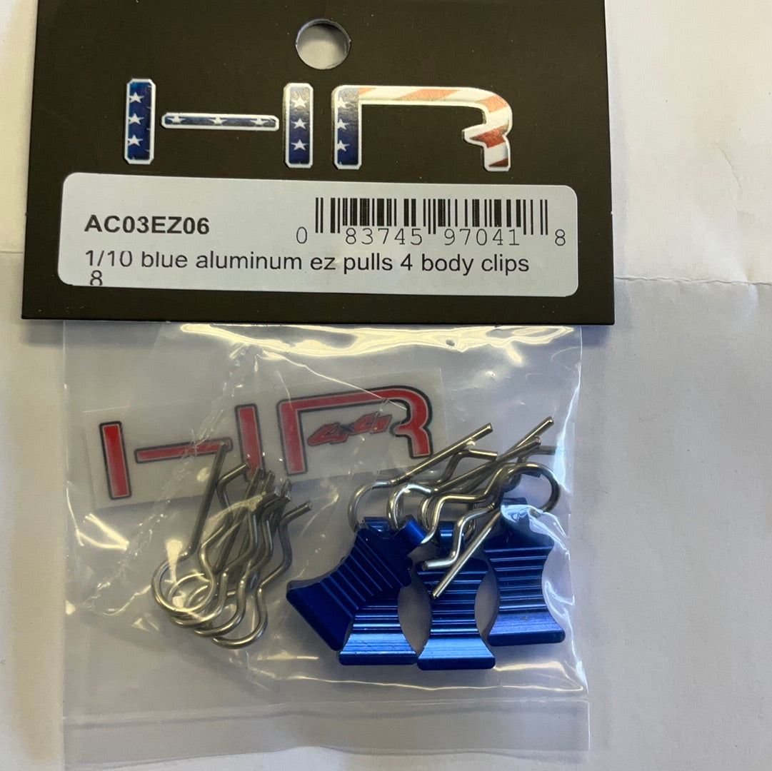 Hot Racing 1/10 Aluminum EZ Pulls w/Body Clips (4)