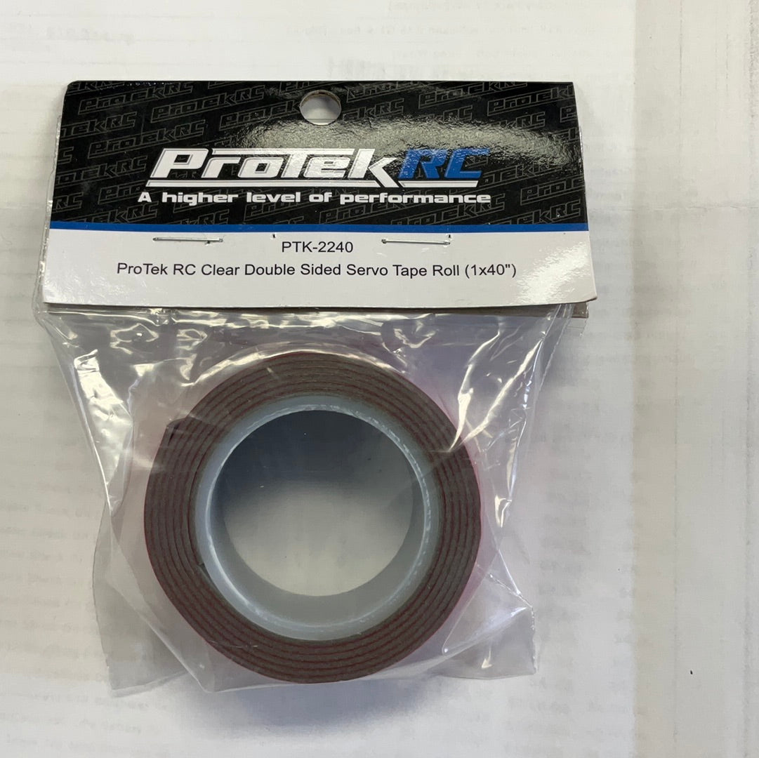ProTek RC Clear Double Sided Servo Tape Roll (1x40&quot;)